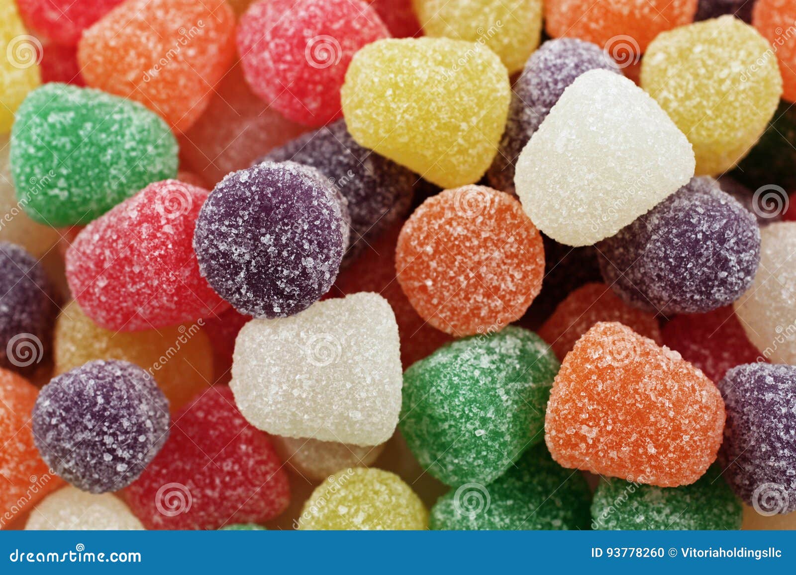 Colored Gumdrops in Macro stock photo. Image of candy 93778260