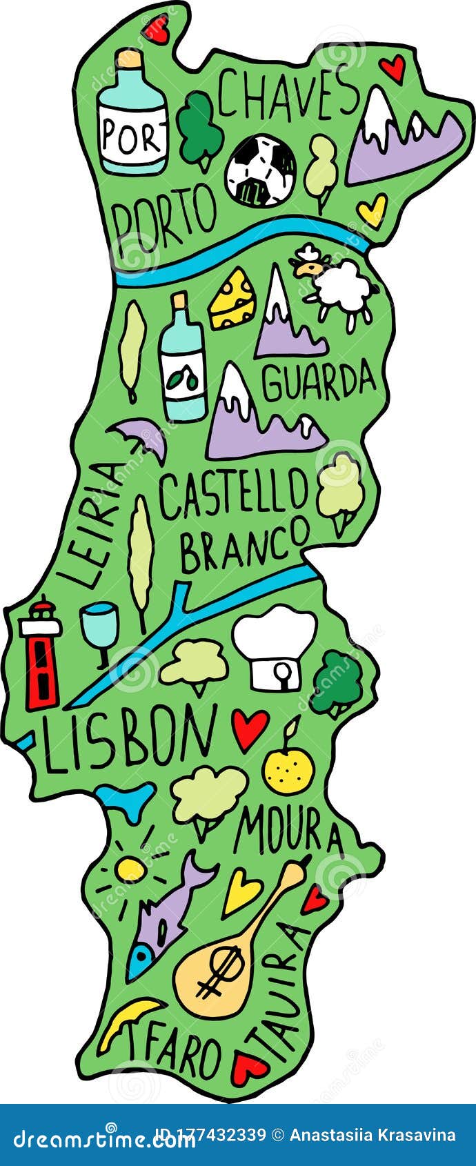 doodle freehand drawing of portugal map. 12806746 PNG