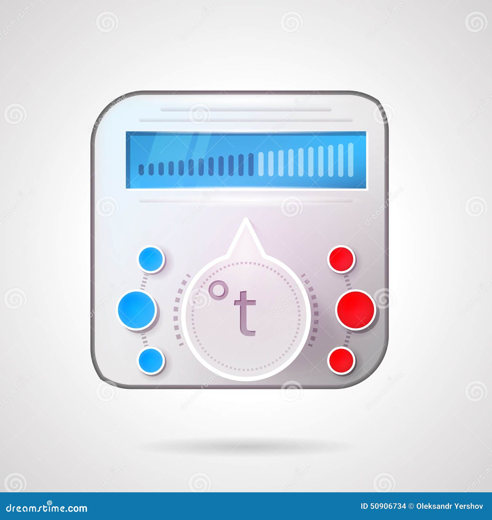 Colored Illustration of Temperature Regulator Stock Illustration