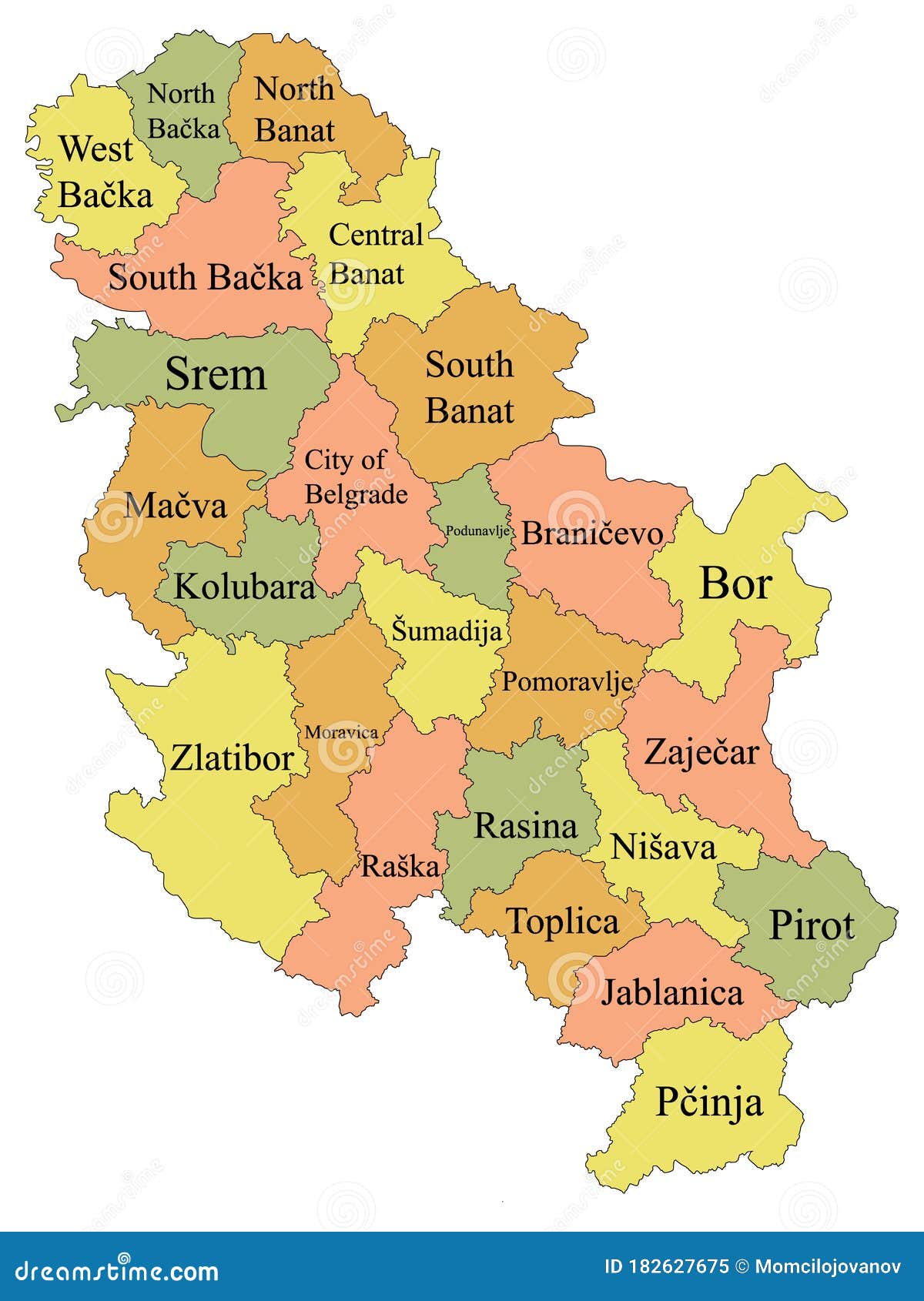 Serbia map
