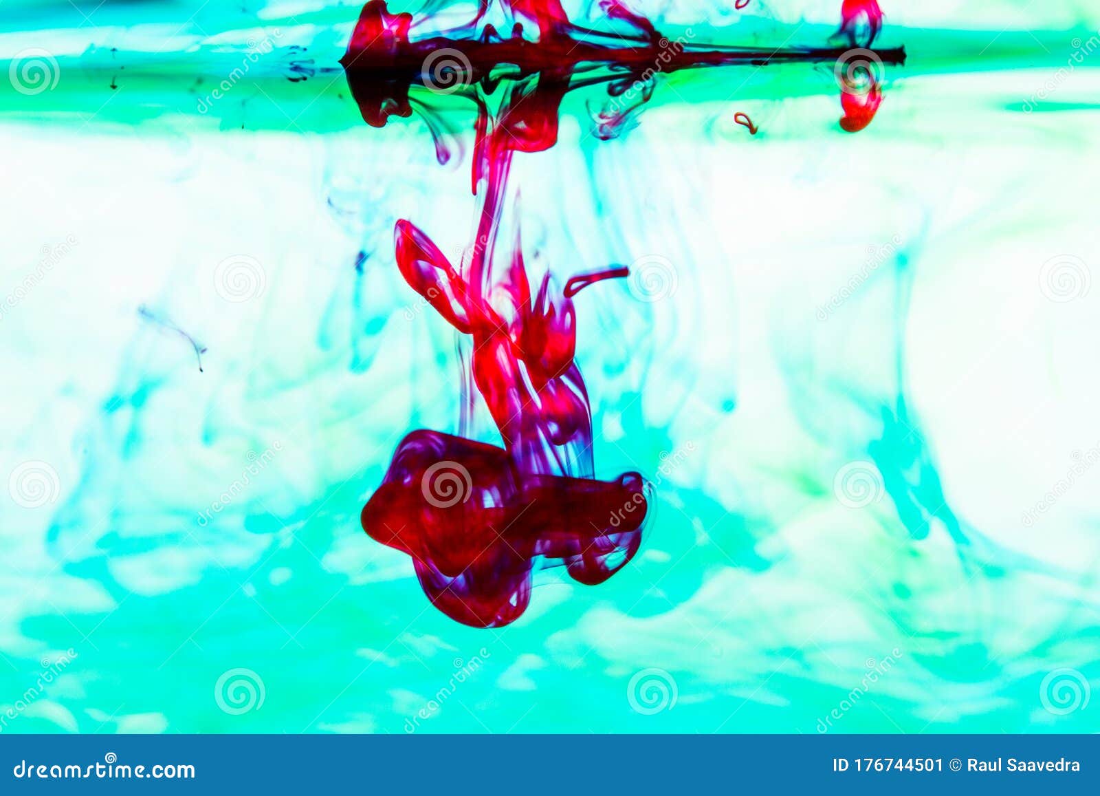Colored Liquids Flowing in Water Stock Image - Image of making, liquid ...