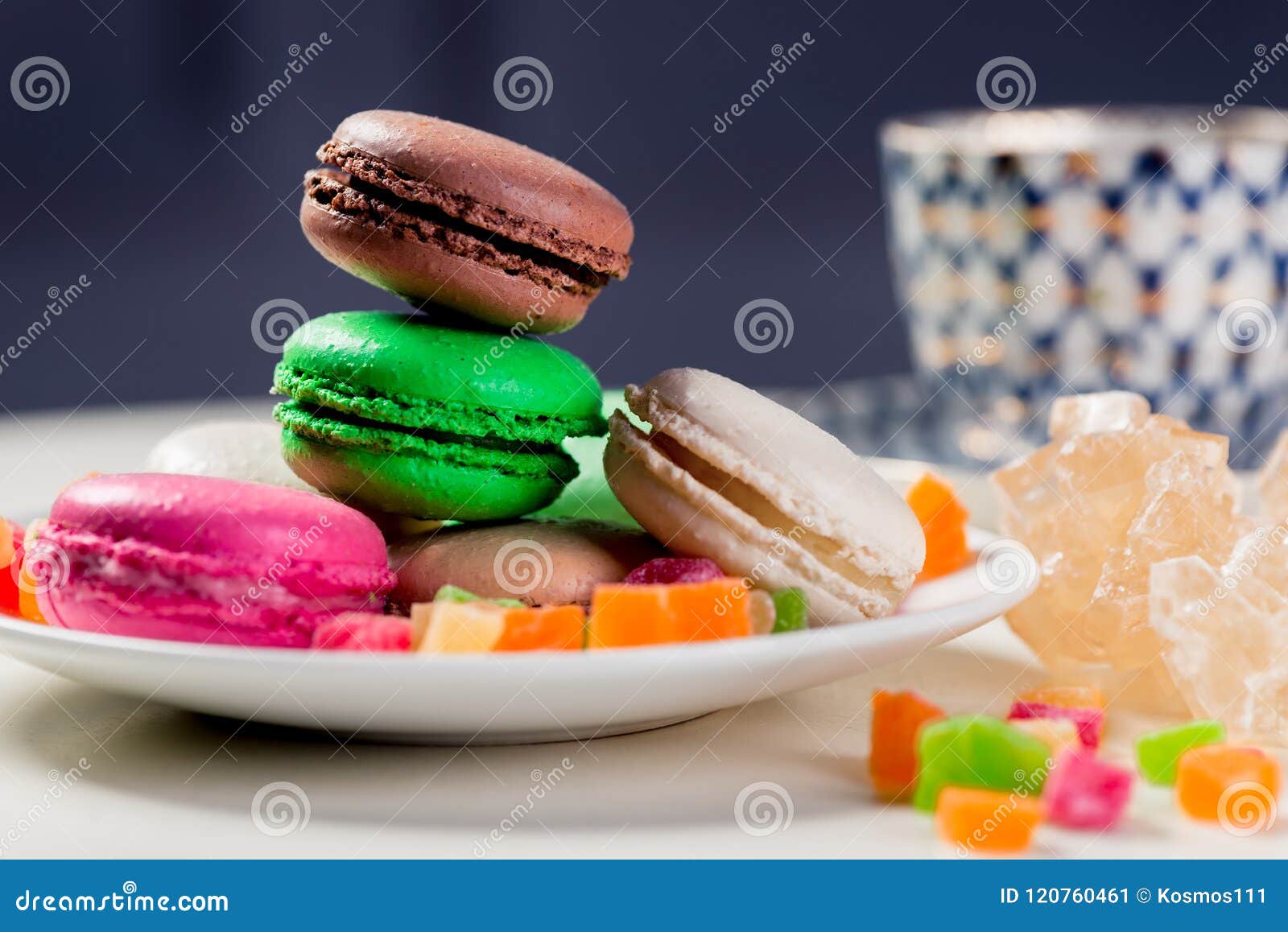 Colored Macaroni Tasty Biscuits Stock Image - Image of green, delicious ...