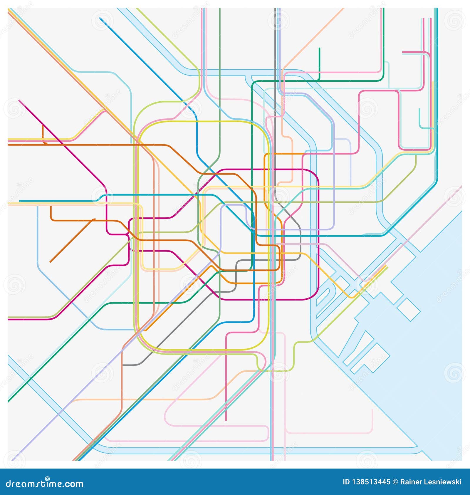 colored metro  map of the japanese capital tokio