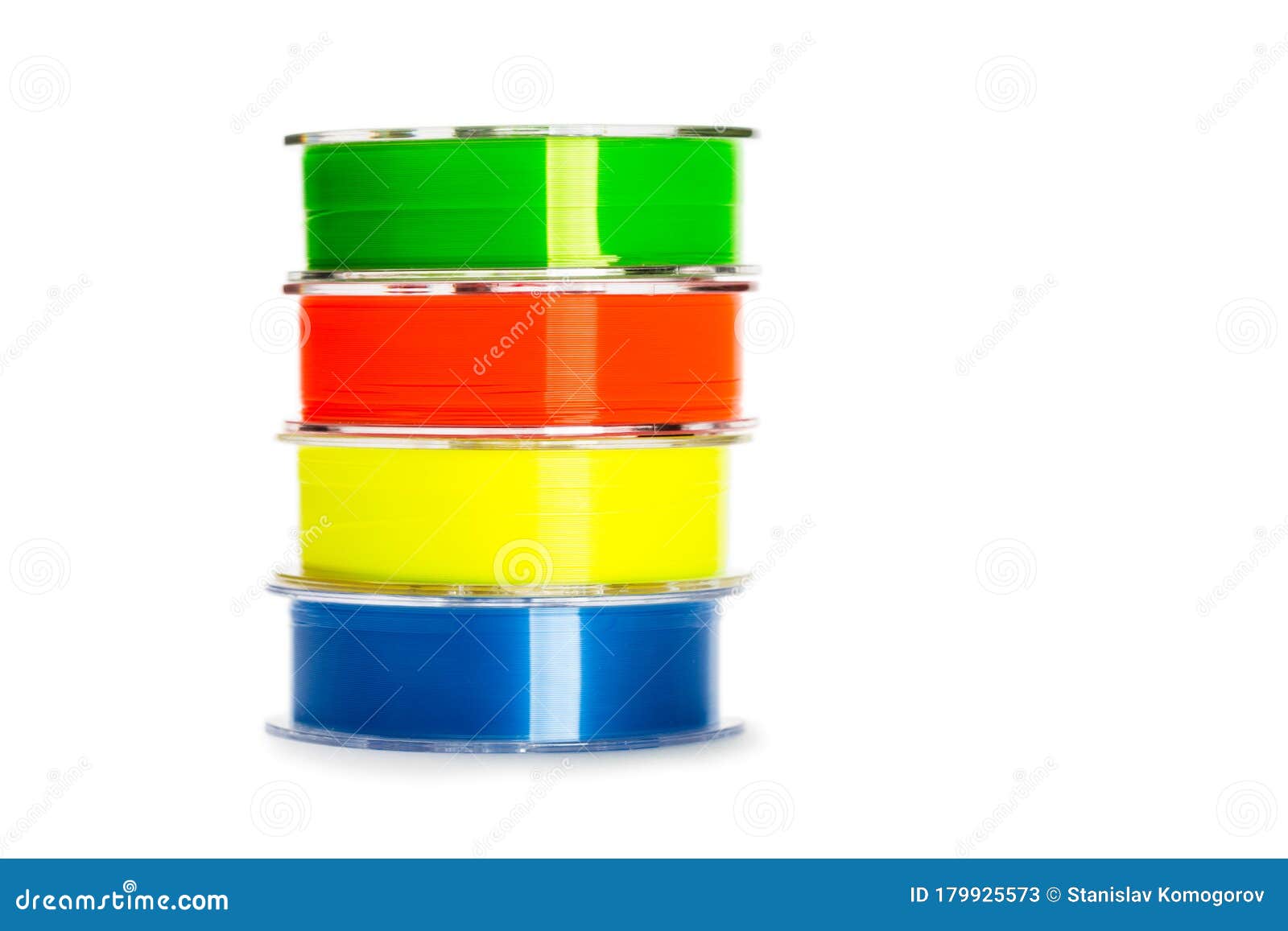 Colored Monofilament Fishing Line Stock Image - Image of object