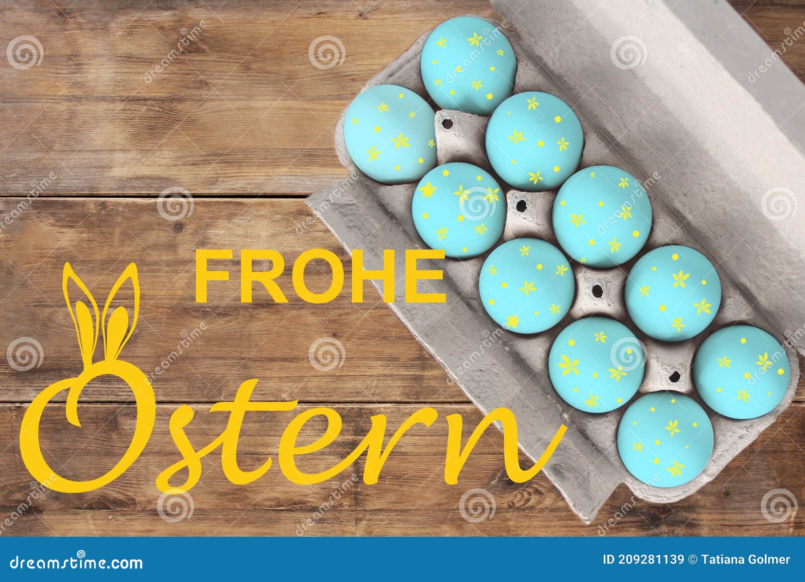 Colored Painted Eggs 3d Rendering Model, Inscription Happy Easter in