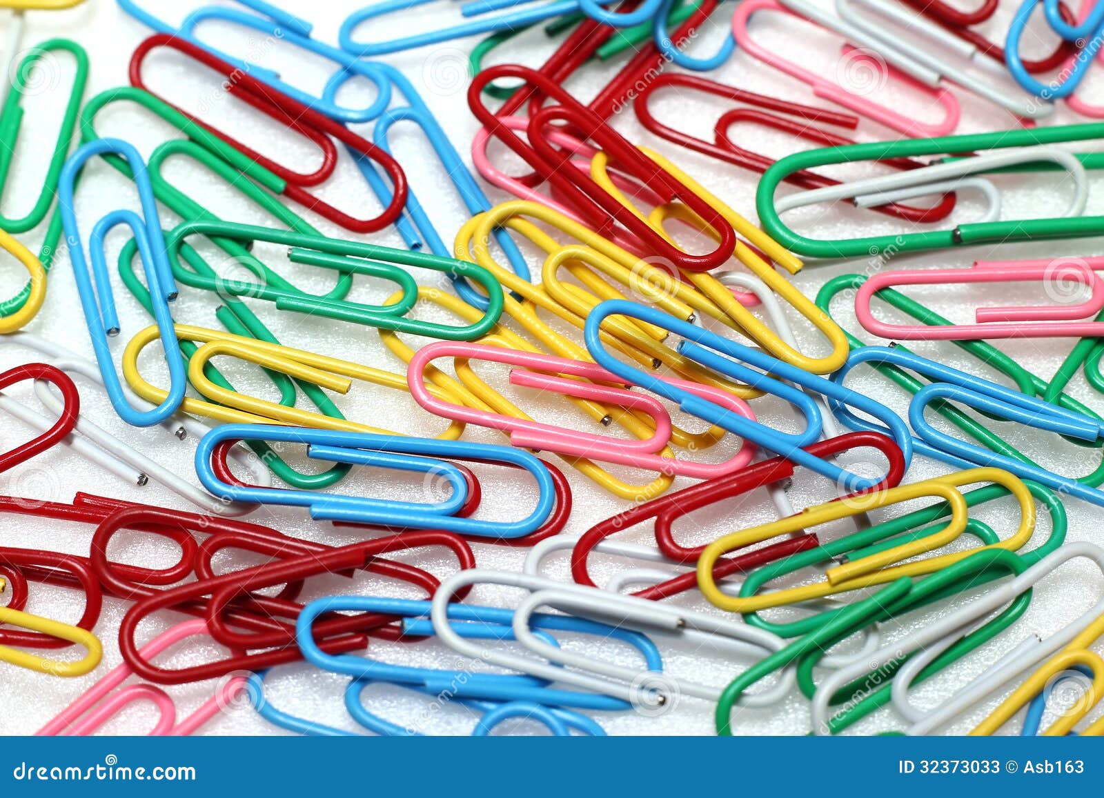 Colored paper clips stock image. Image of color, clerical 32373033