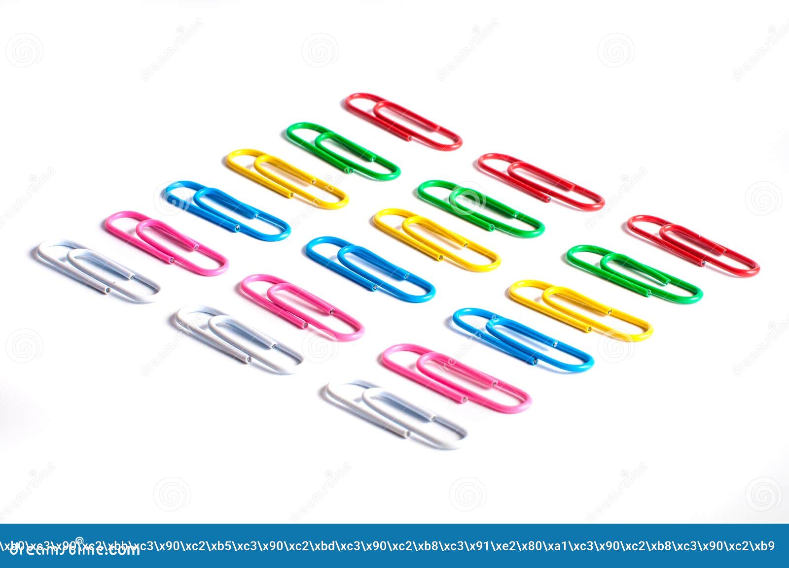 Colored paper clips stock image. Image of staple, colored 96017229