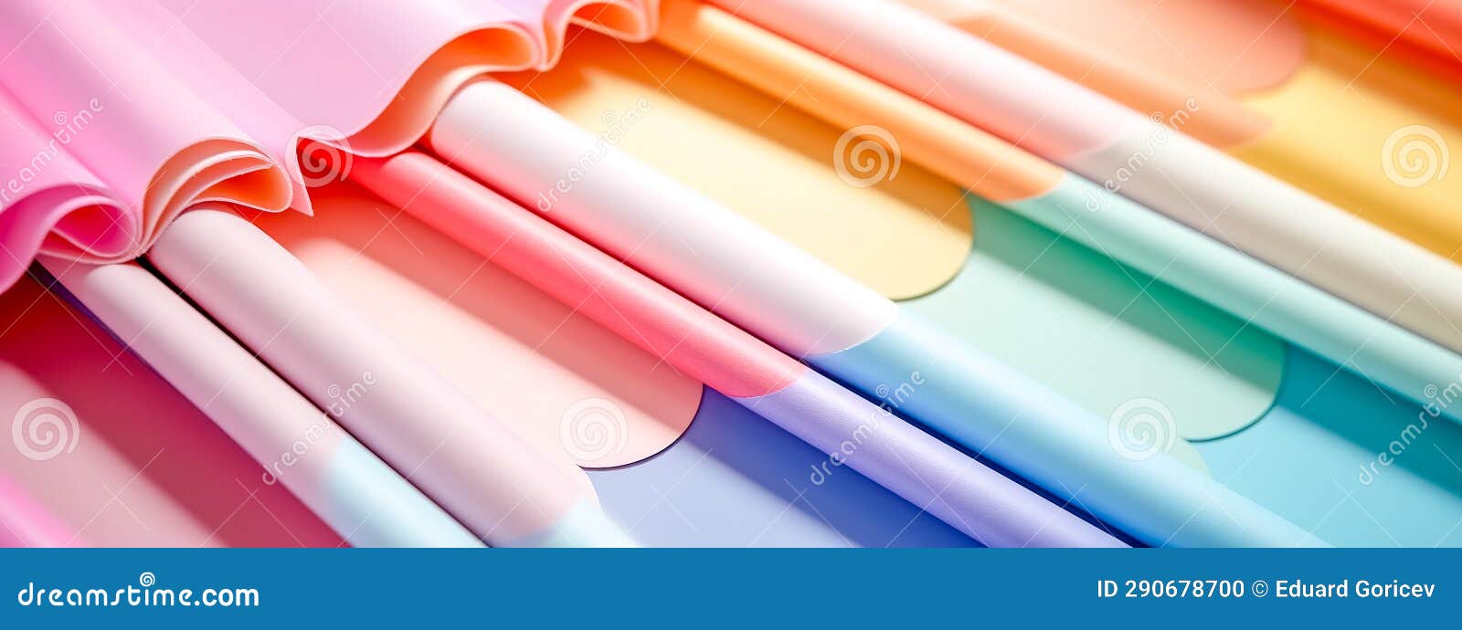 Colored Paper in Pastel Colors, Banner Stock Photo Image of grunge