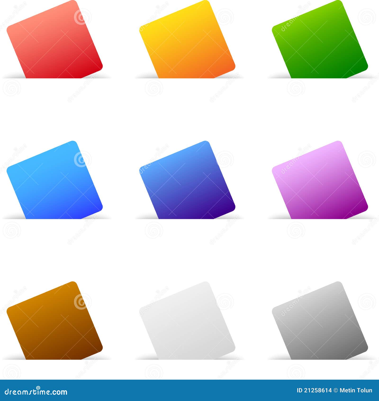 Colored Paper Set stock vector. Illustration of decoration 21258614