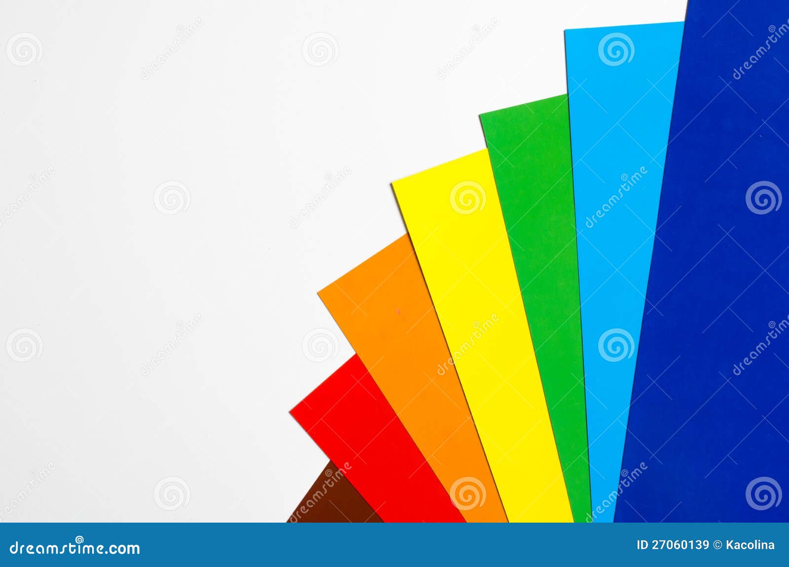 Colored Paper on a White Background Stock Image Image of yellow, blue