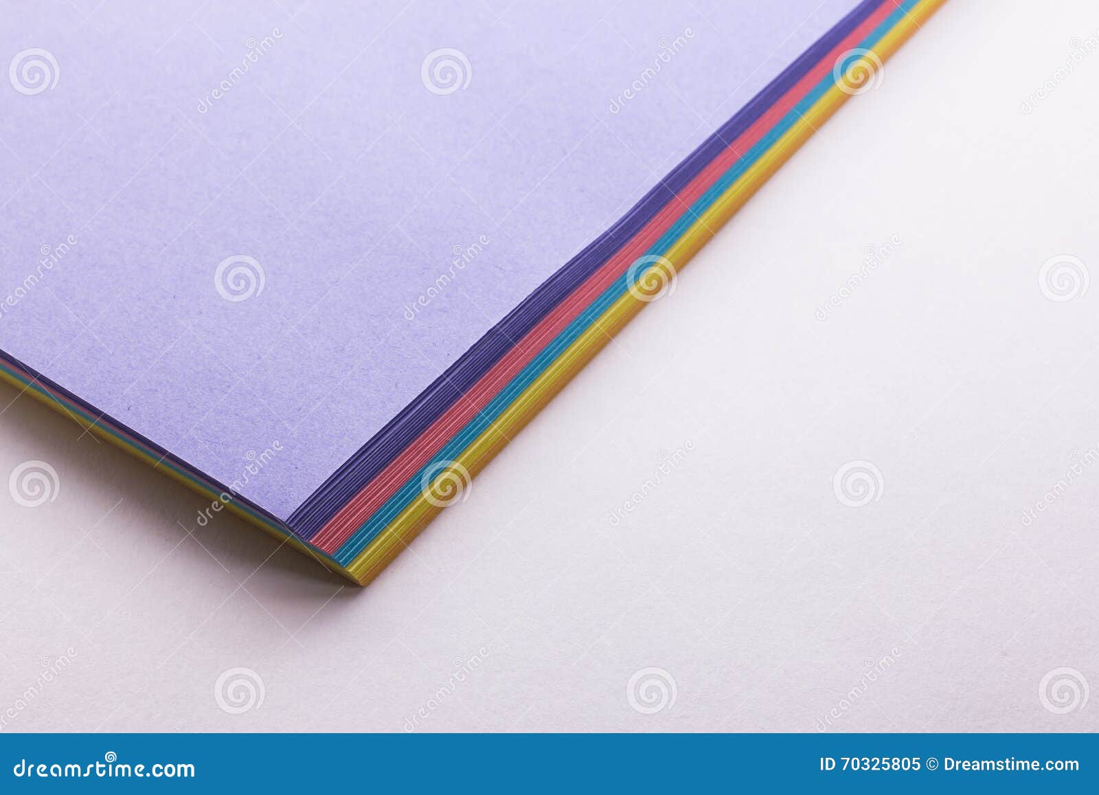 Colored Paper on a White Background Stock Image Image of stack