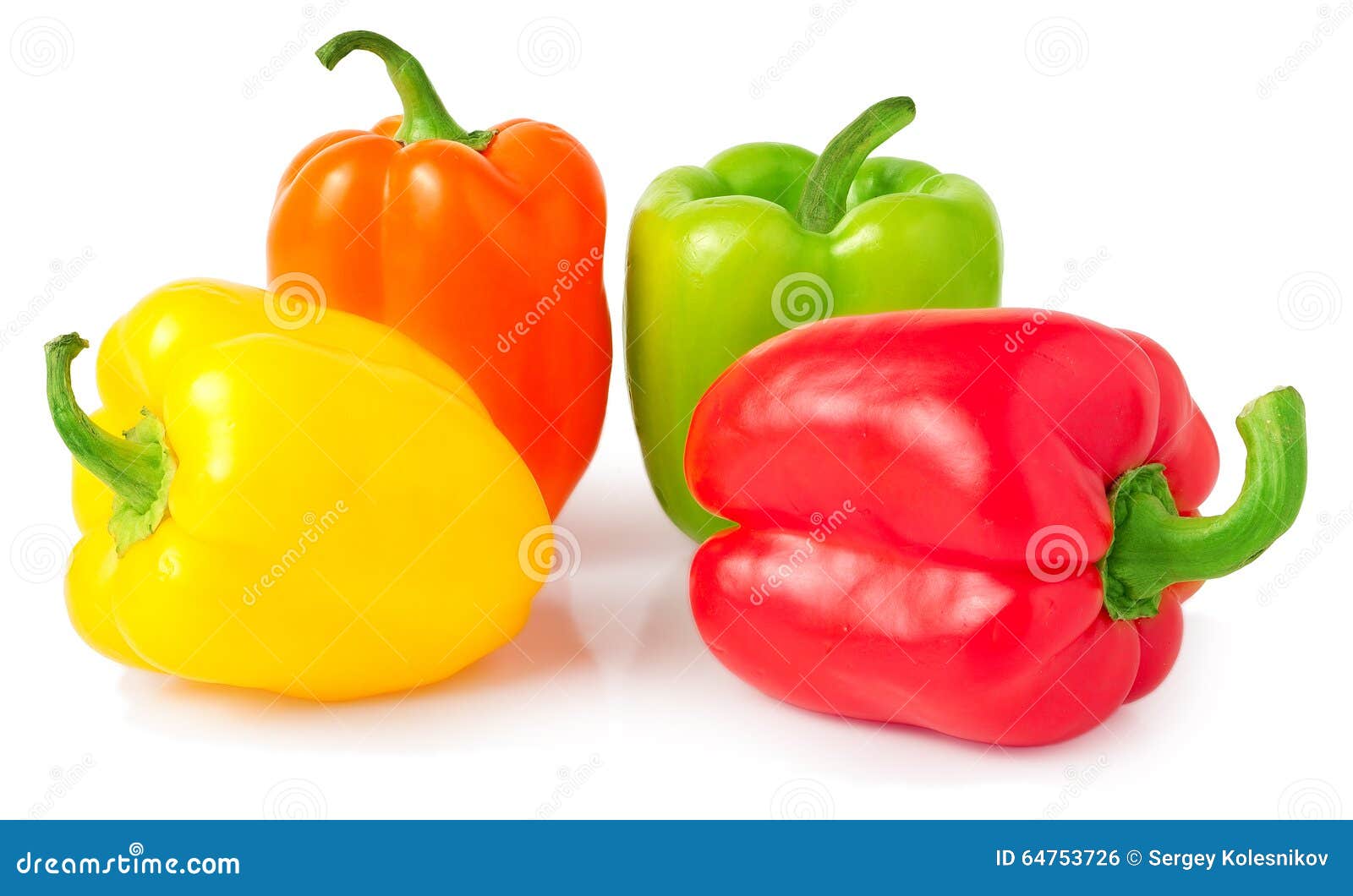 Colored Paprika Pepper Isolated on a White Background Stock Photo Image of backgrounds