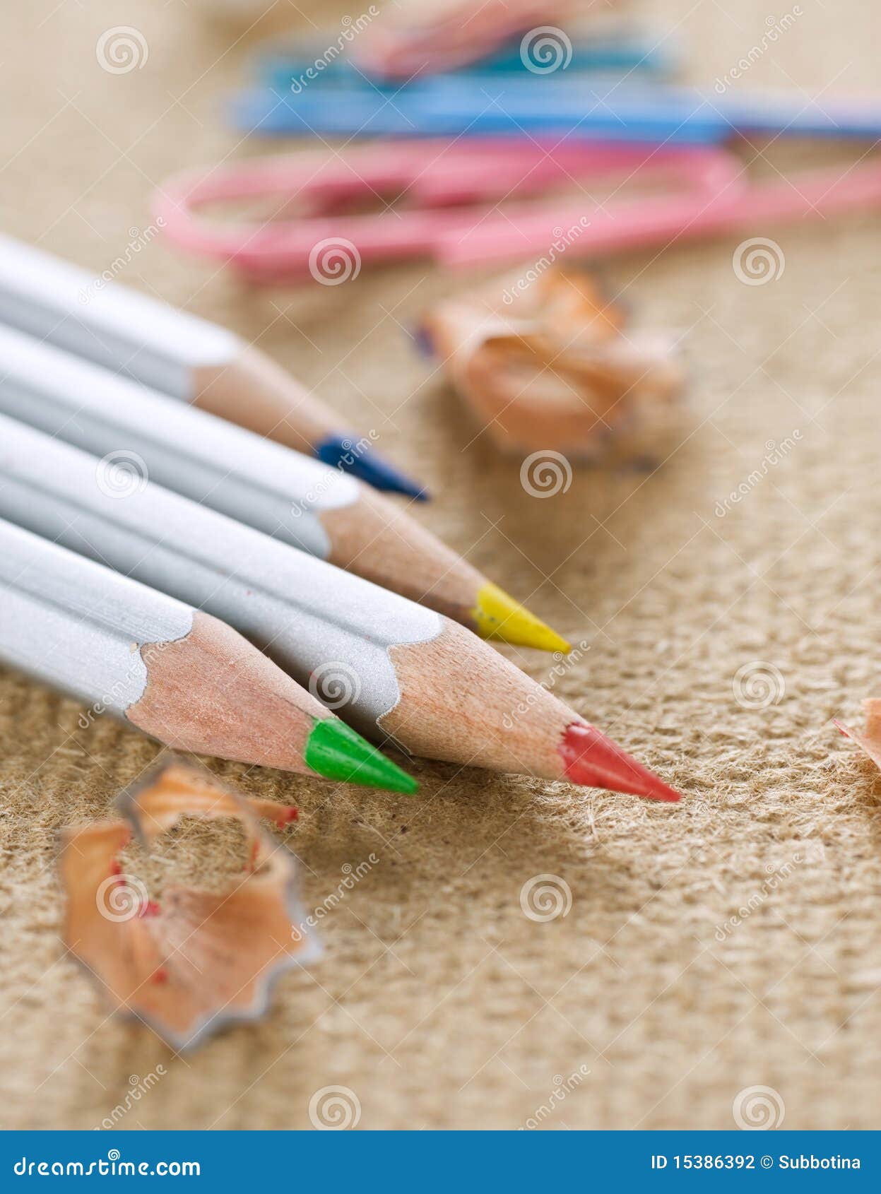 Colored Pencil Isolated On Grey Art Paper RoyaltyFree Stock Photo 45268491