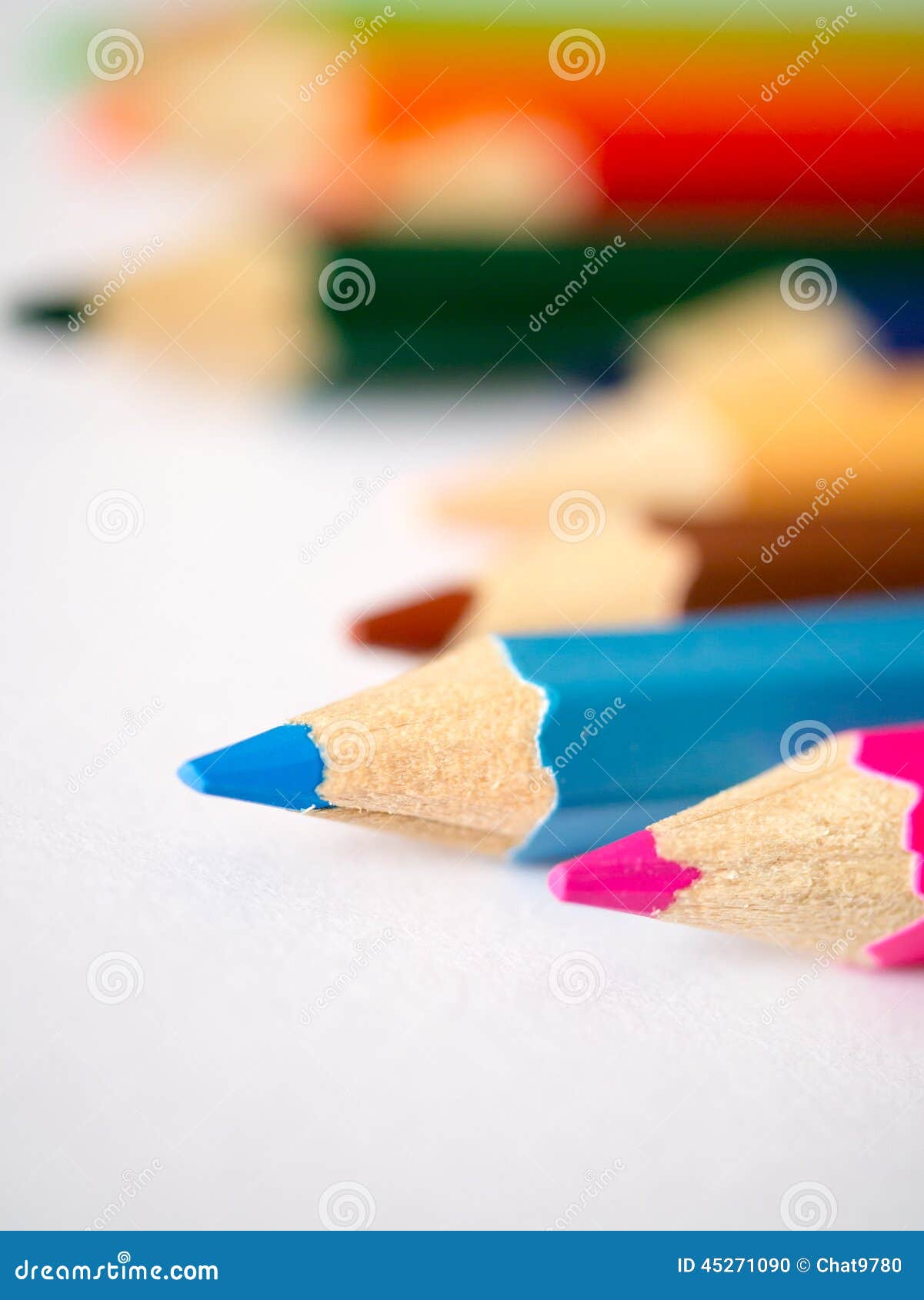 Colored Pencil Isolated on Grey Art Paper Stock Photo Image of paper, background 45271090