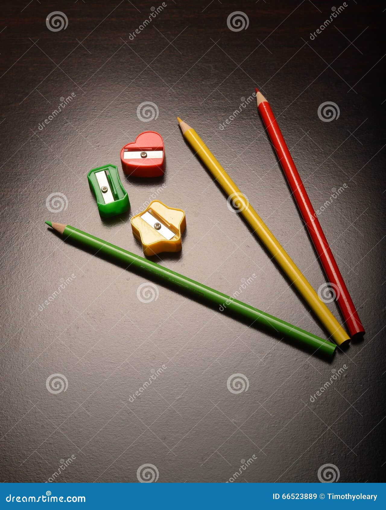 Colored Pencil Sharpeners and Pencils Stock Image Image of school