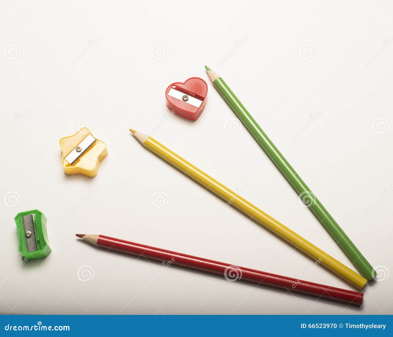 Colored Pencil Sharpeners and Pencils Stock Photo Image of metal