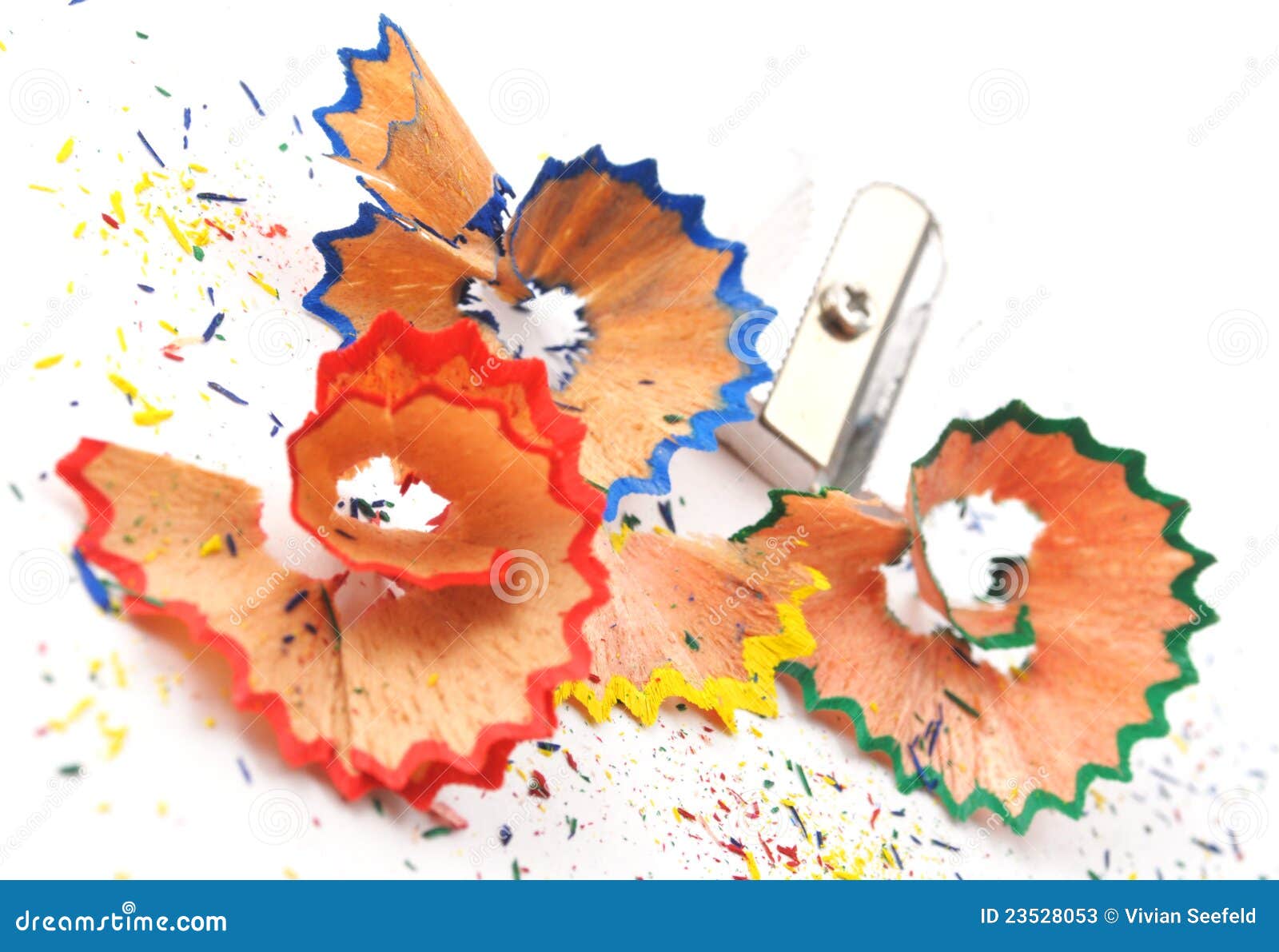 Colored pencil shaving stock image. Image of equipment 23528053