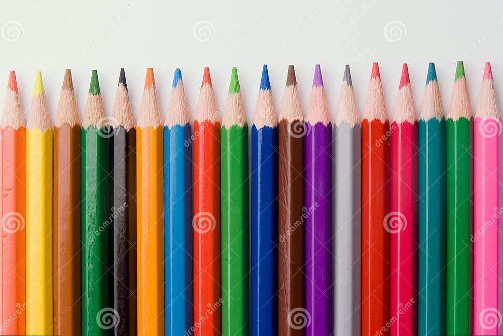 Colored pencils stock image. Image of drawing, grey, yellow - 13060529