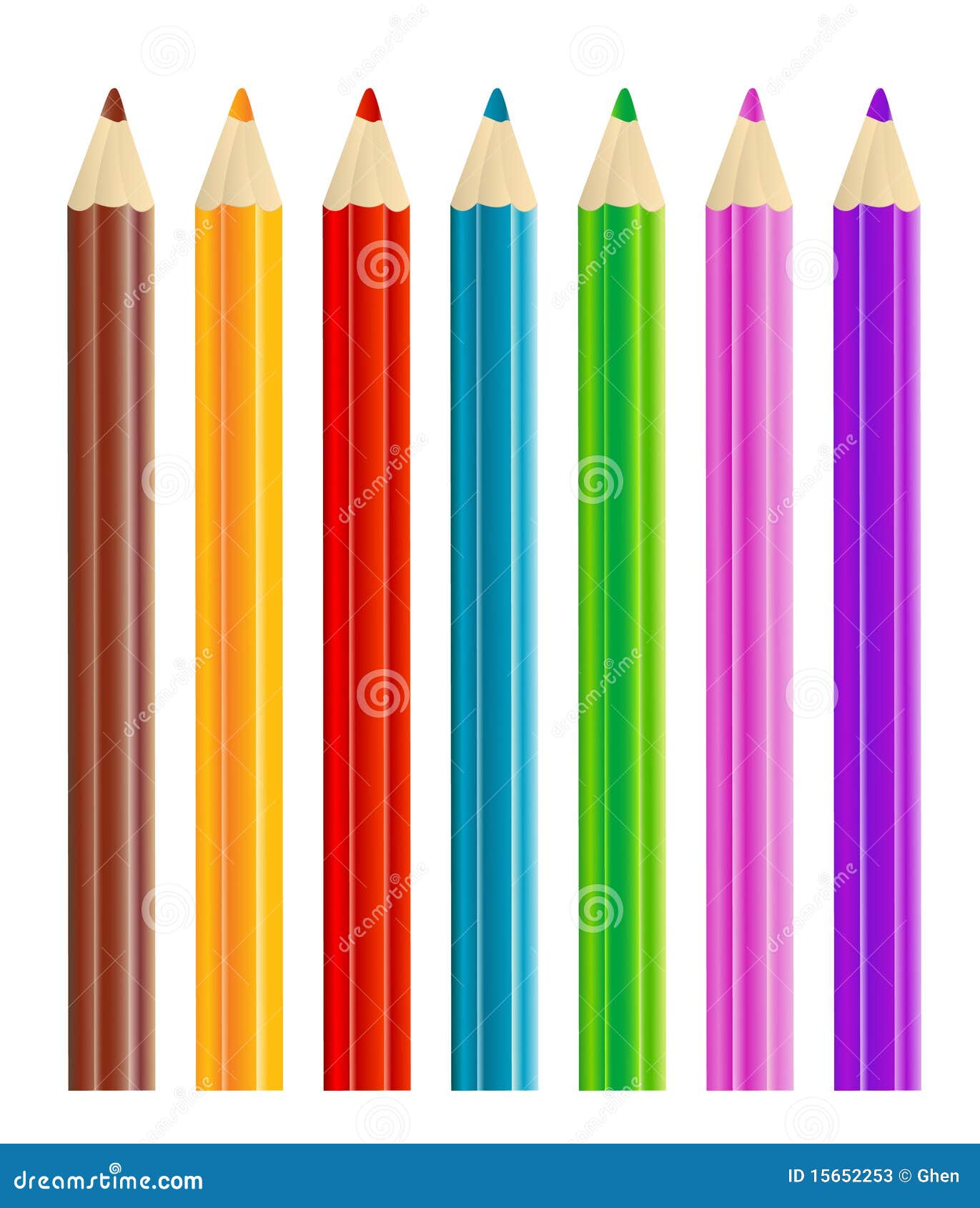 Colored pencils stock vector. Illustration of graphic 15652253