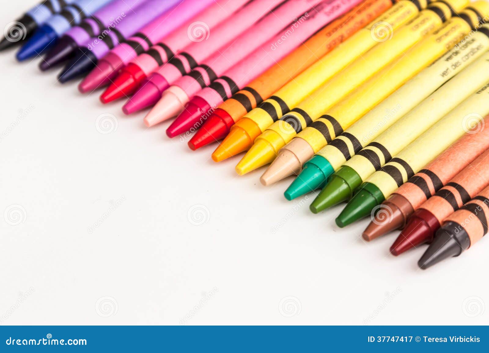 Colorful Crayons, Colored Pencils, Markers, Pens And Scissors In A Green  Box On A Desk Stock Photo, Picture and Royalty Free Image. Image 5247060.
