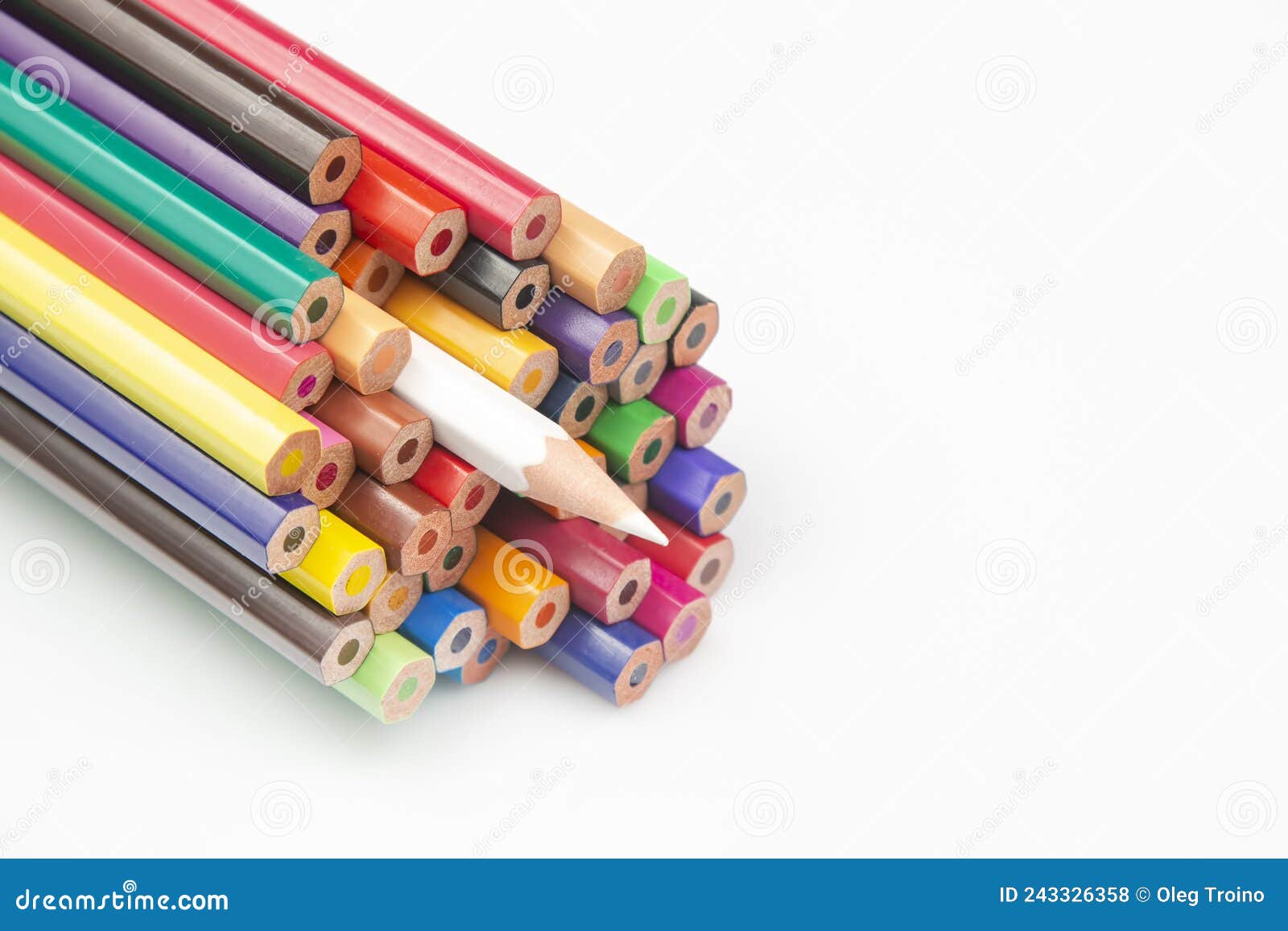 Colored Pencils for Drawing. Education and Creativity Stock Photo