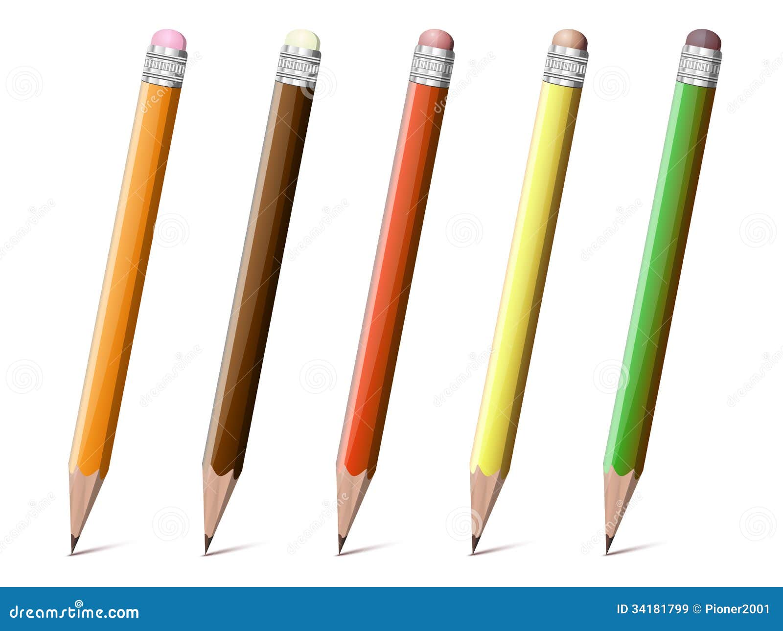 Colored pencils stock vector. Illustration of isolated 34181799