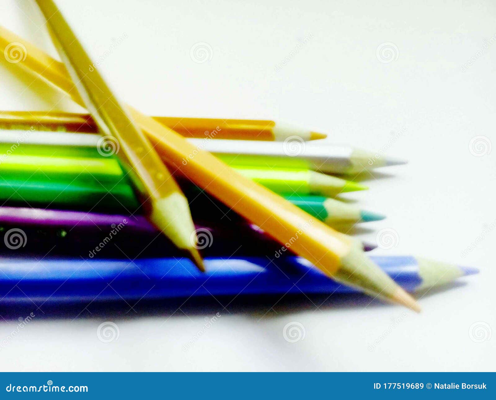 Colored Pencils on the Paper Stock Image Image of multicolors, paper