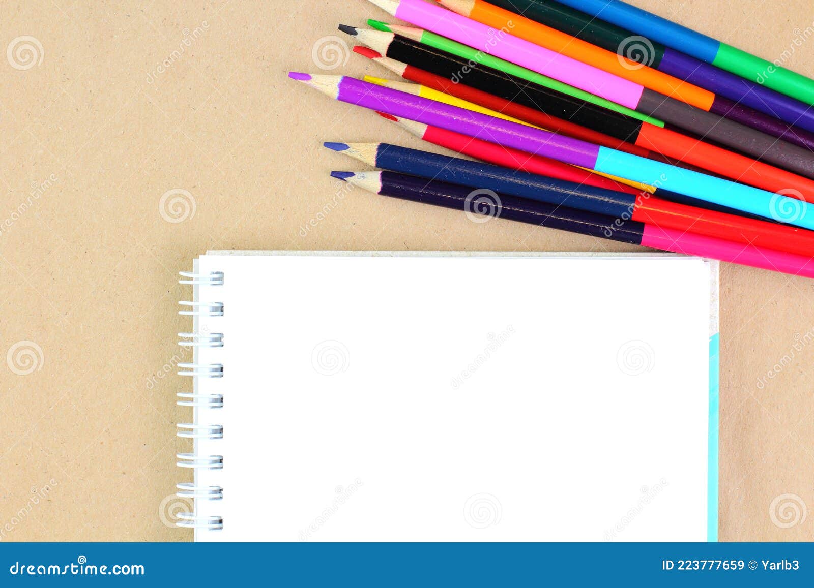 Sketchbook And Colored Pencils. Stock Photo, Picture and Royalty Free  Image. Image 12147963.