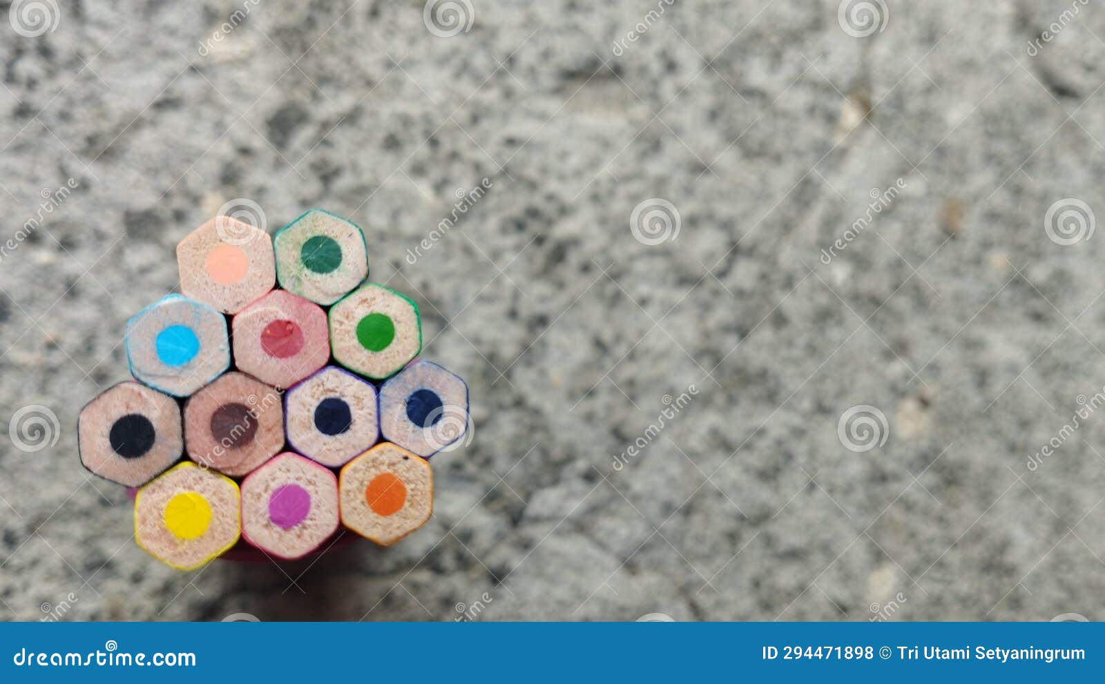 Colored Pencils Visible from the Back End Stock Photo Image of