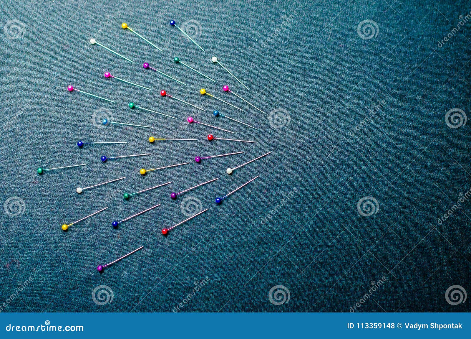 Colored Pins on a Dark Background Stock Photo - Image of metal, pink ...