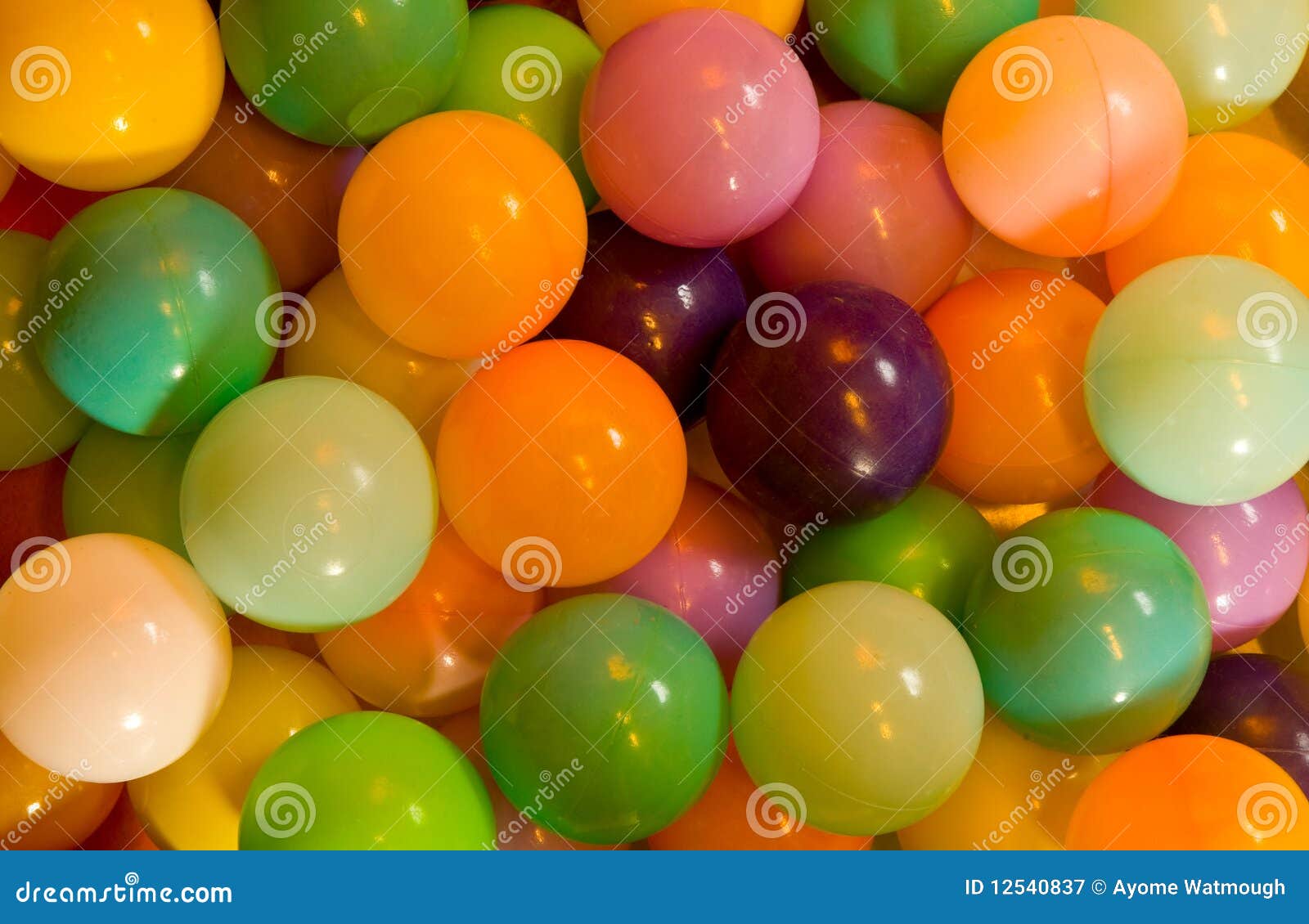 Colored Plastic Airfilled Balls. Stock Image Image of purple, moulded 12540837