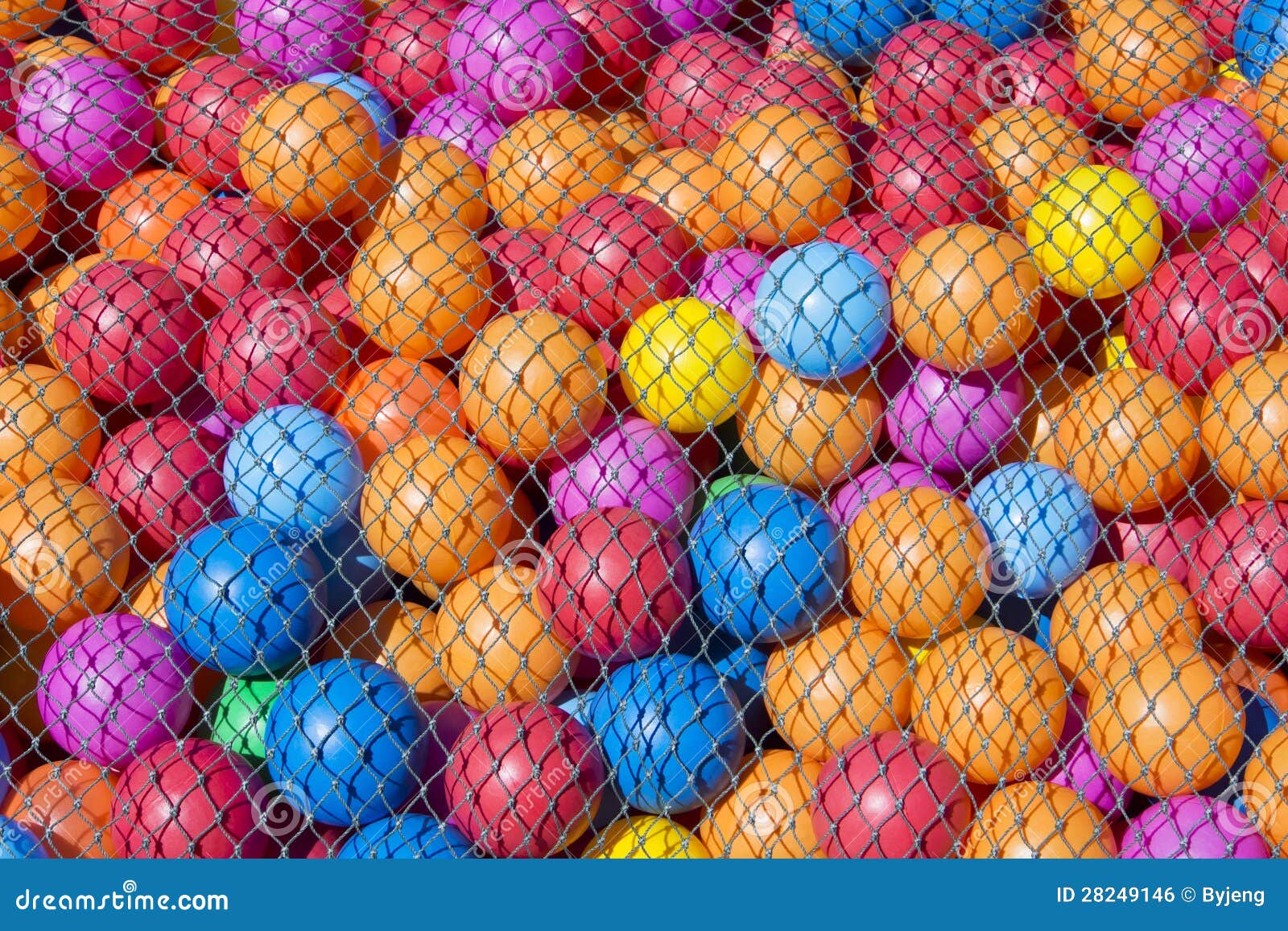 Colored plastic balls stock photo. Image of abstract 28249146