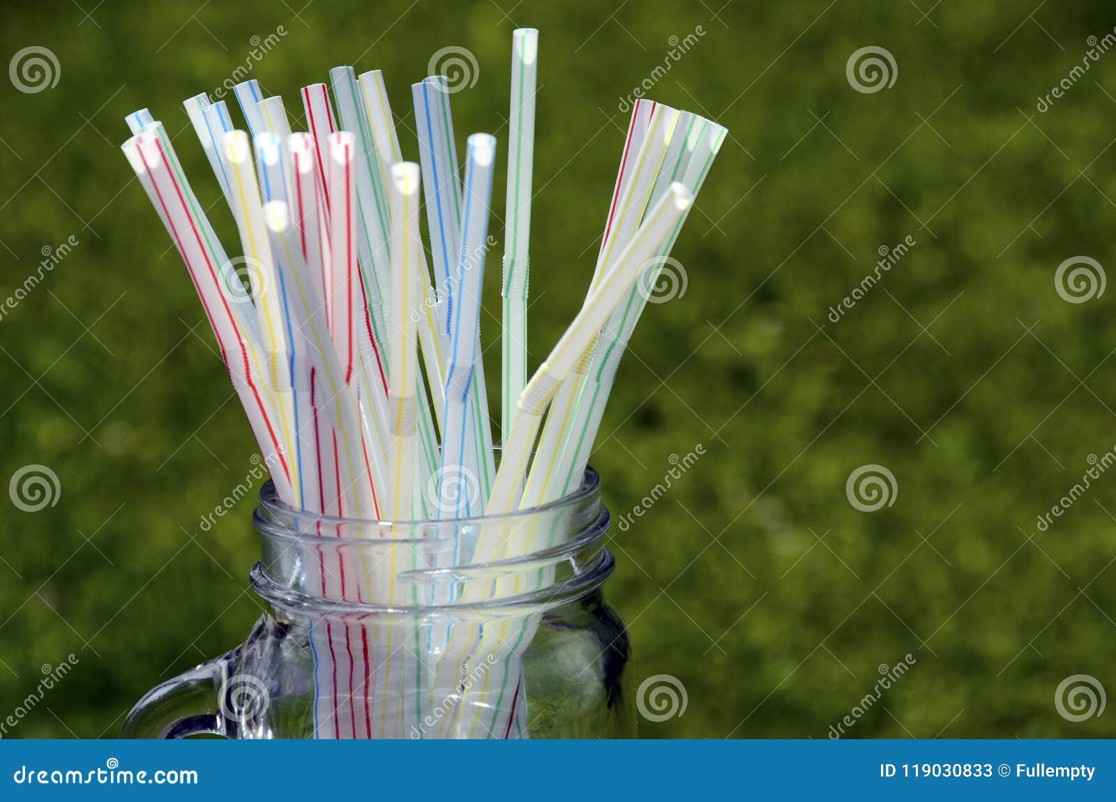 Colored plastic straws stock image. Image of close, view 119030833