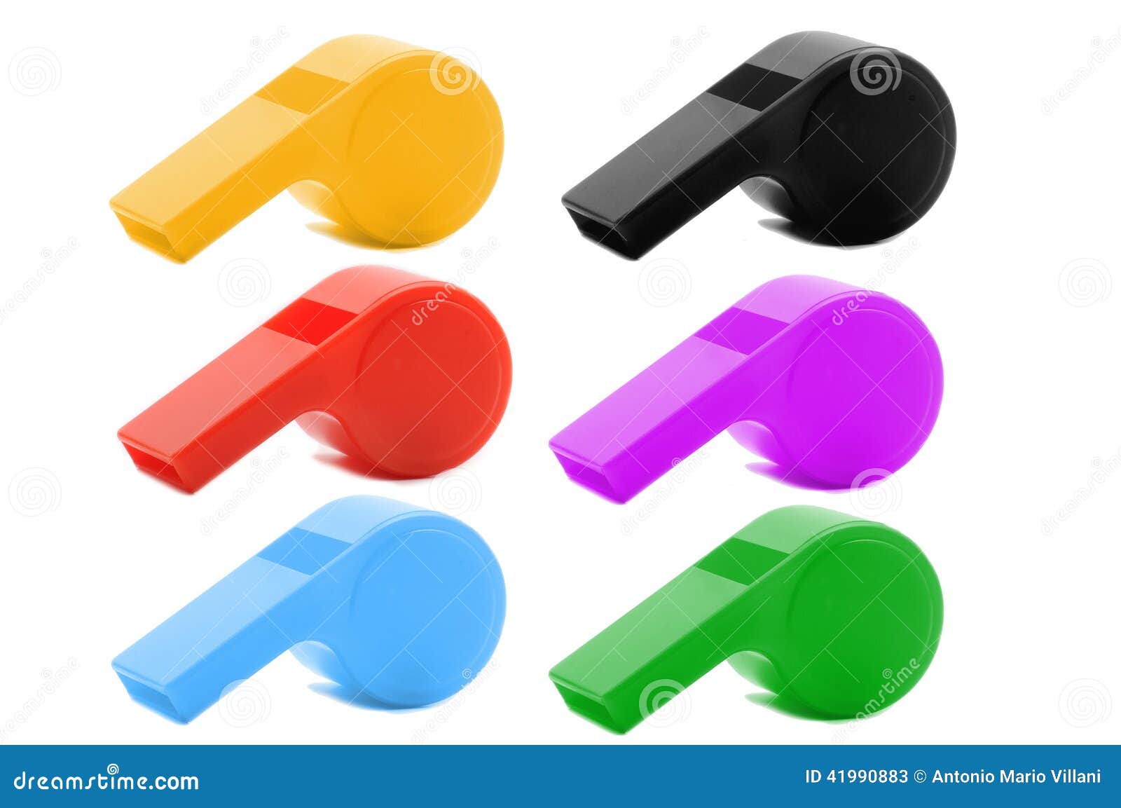 Colored plastic whistle stock image. Image of plastic 41990883