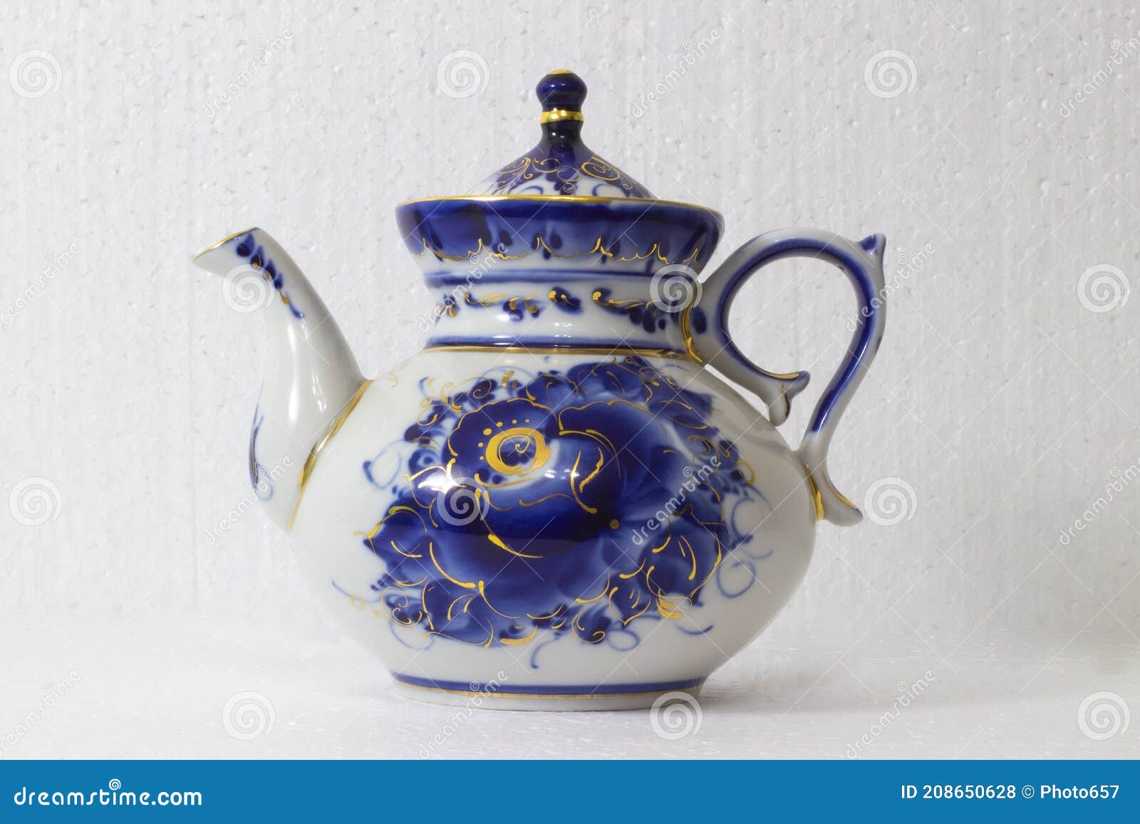Colored Porcelain Teapot on the Table Stock Photo Image of creativity