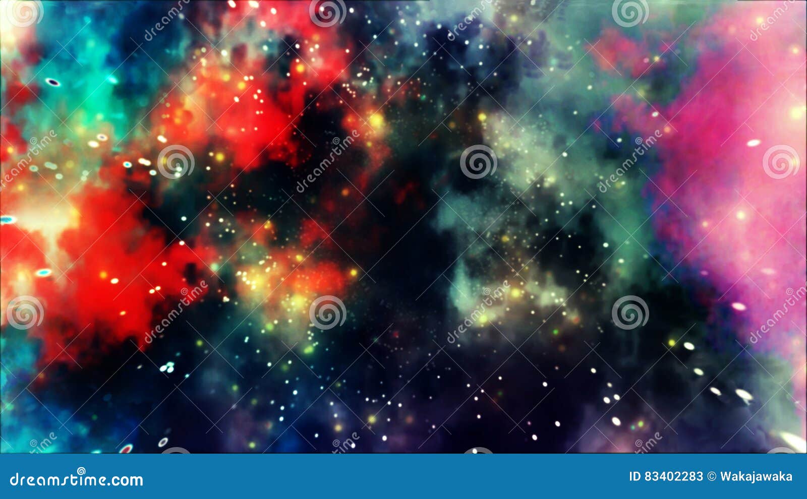 Colored Rainbow Galaxy Explosion Strars Abstract Background Stock