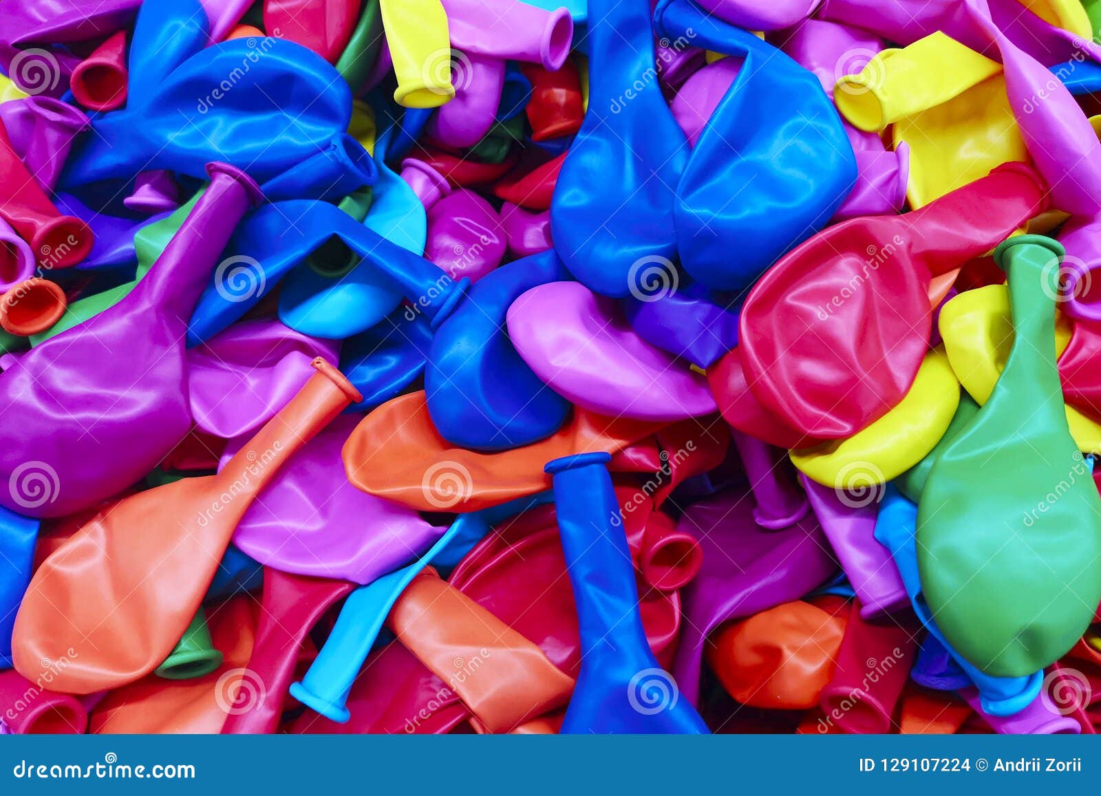 Colored Rubber Balls To Inflate. Background. Inflatable Multicolored