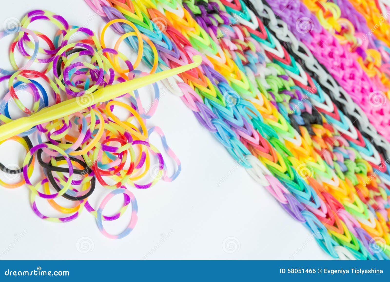 Colored Rubber Bands for Weaving Accessories Stock Photo Image of