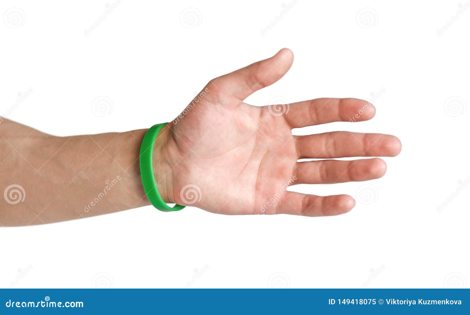 Colored Rubber Bracelets on the Arm. Close Up Stock Image Image of