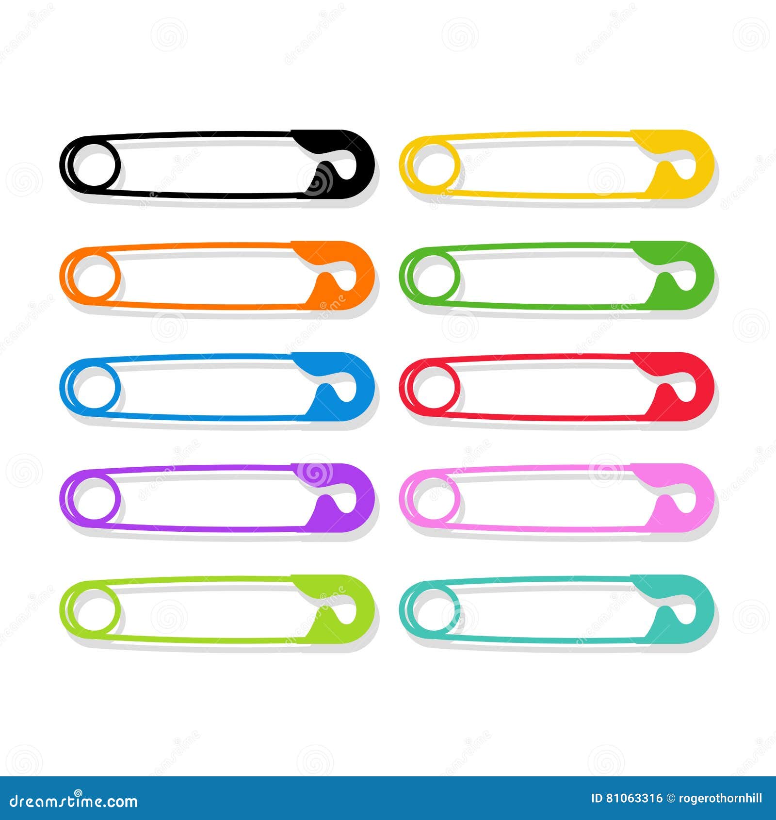 Colored Safety Pins As a Symbol of Human Rights Stock Vector - Illustration  of antisemitism, hate: 81063316