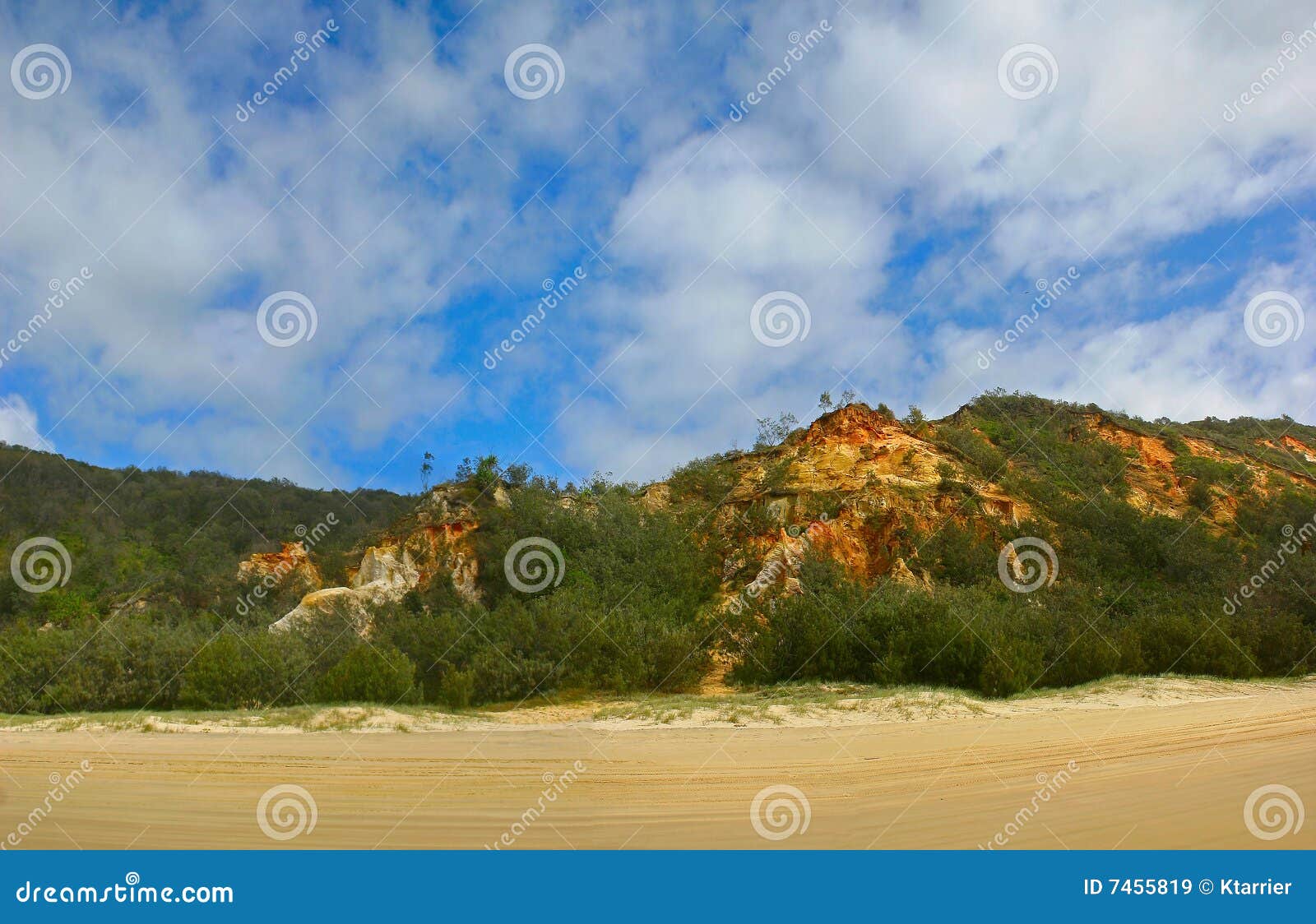 Colored sand dunes stock image. Image of beautiful, sandy 7455819