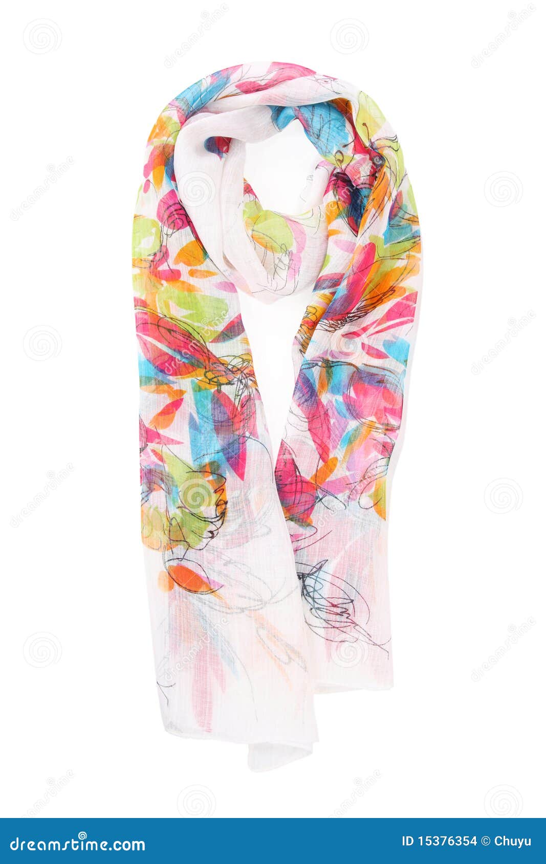 Colored scarves stock photo. Image of color, knitting 15376354