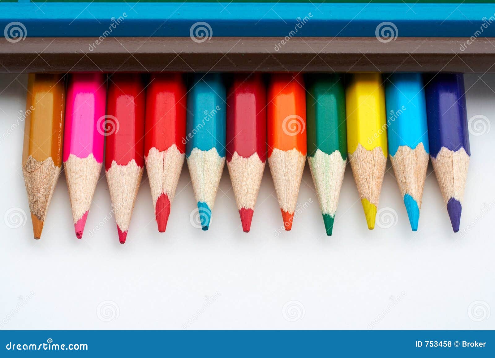 Colored school pencils stock photo. Image of education 753458