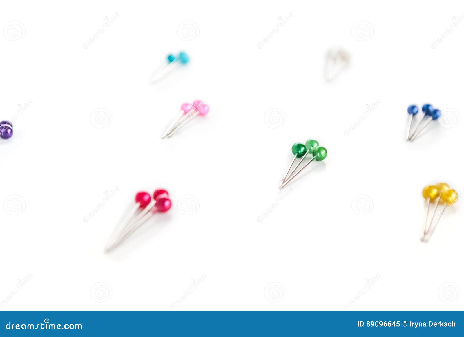 Colored sewing pins stock image. Image of round, pattern 89096645
