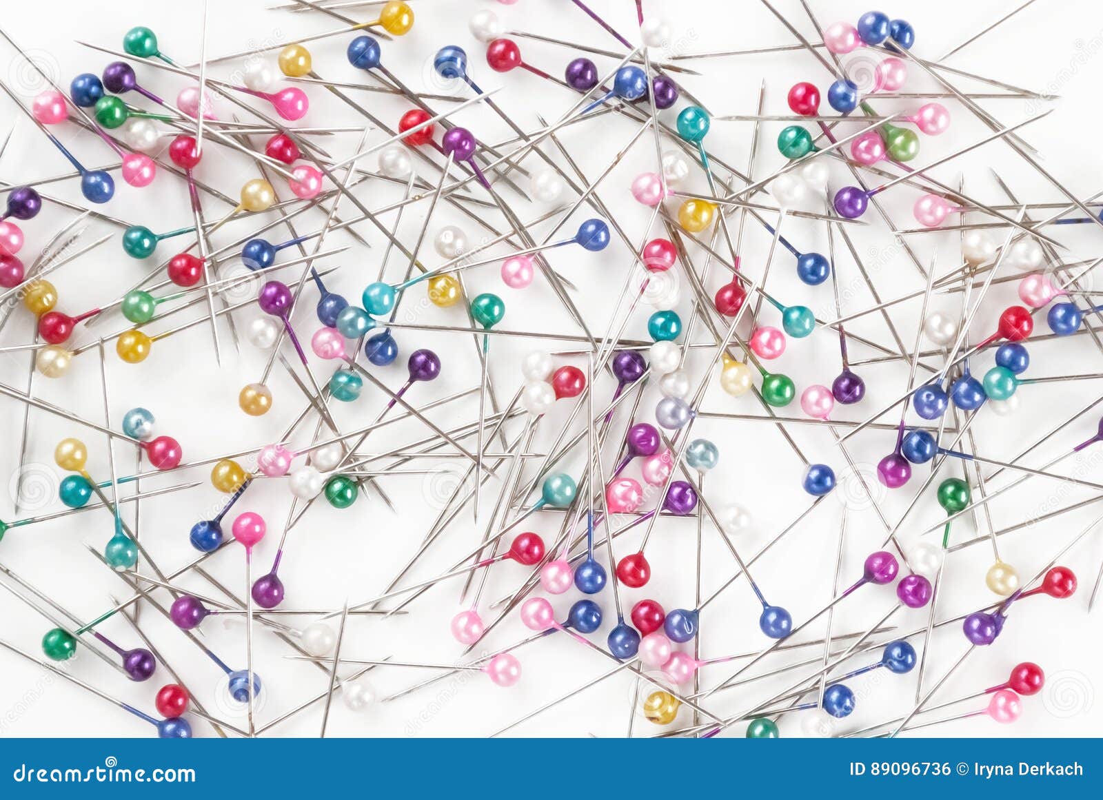 Colored sewing pins stock photo. Image of background 89096736