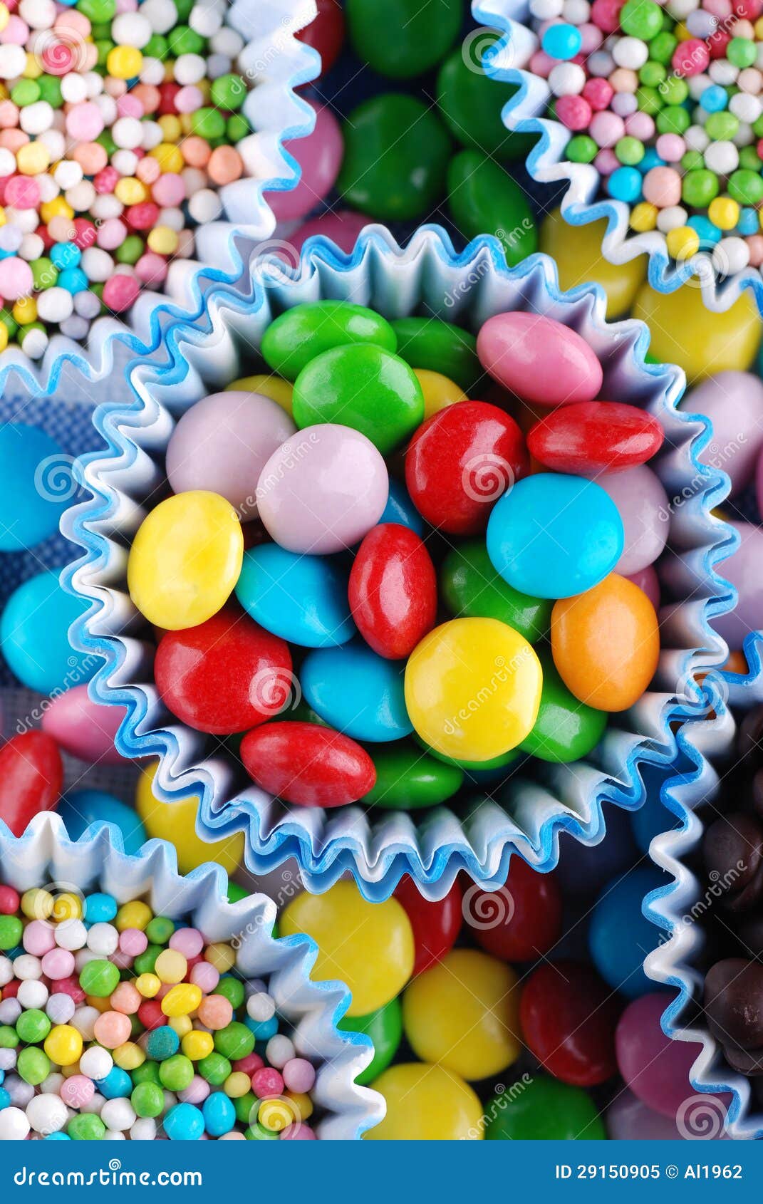 Colored smarties stock image. Image of green, heap, confectionery ...