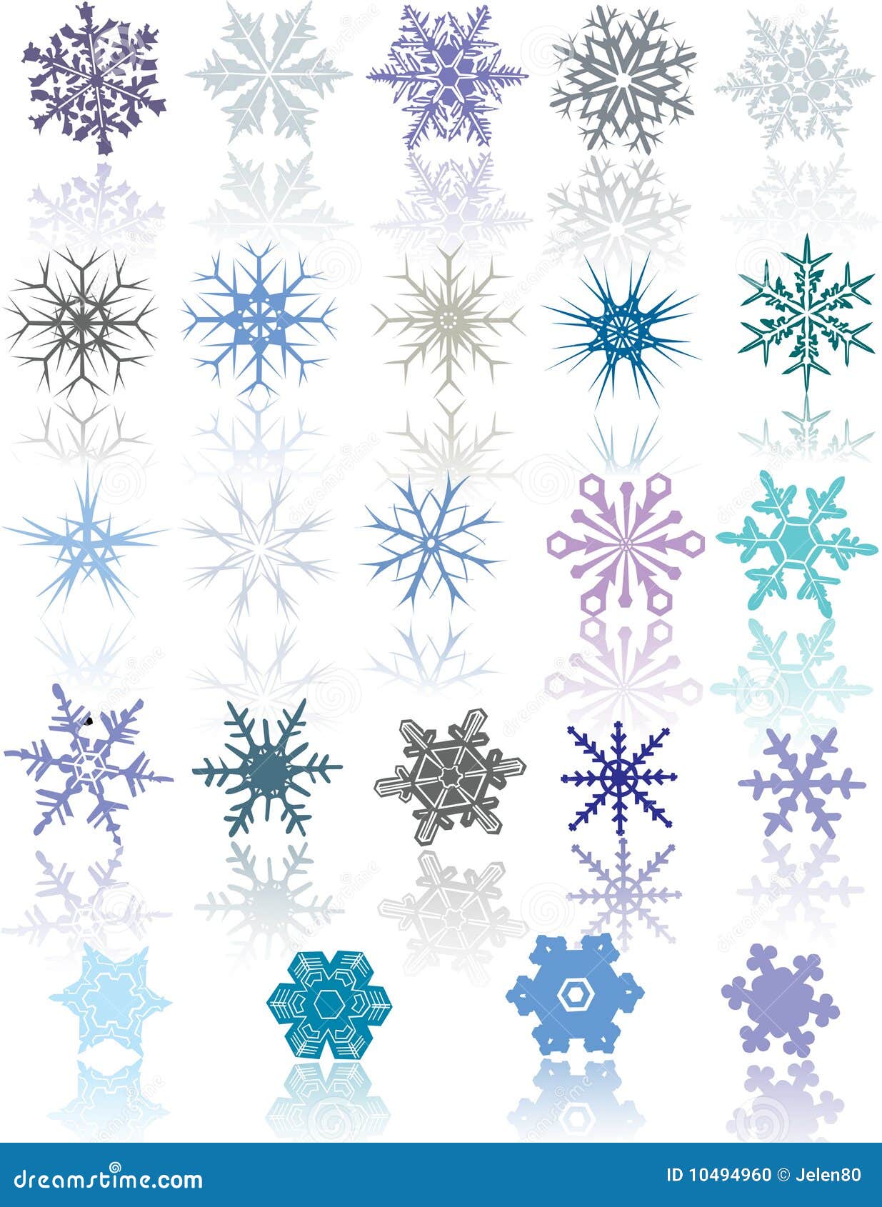 Colored Snowflakes stock vector. Illustration of season - 10494960