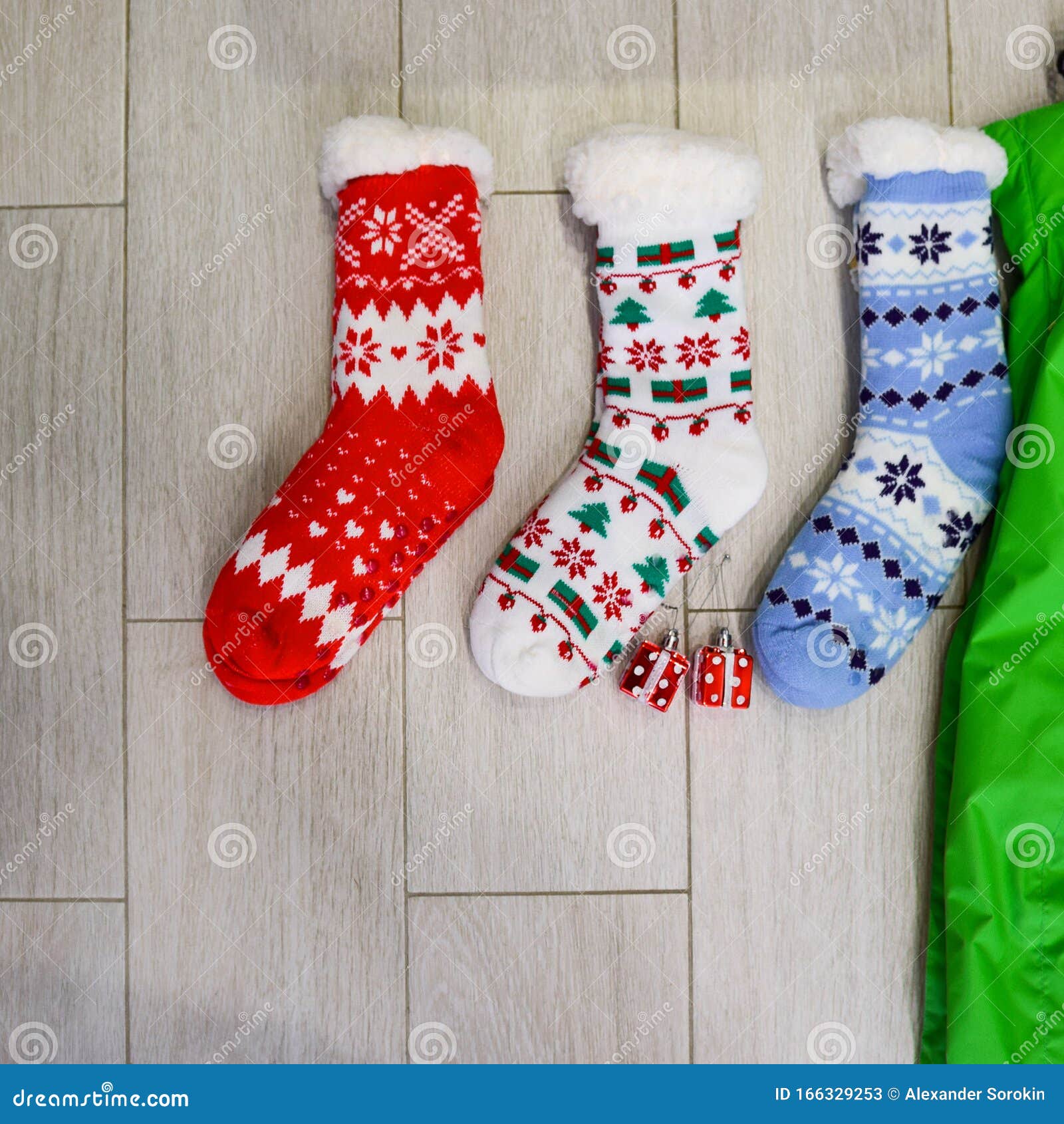 Colored Socks for Christmas or New Year Gifts and Surprises Stock Image ...