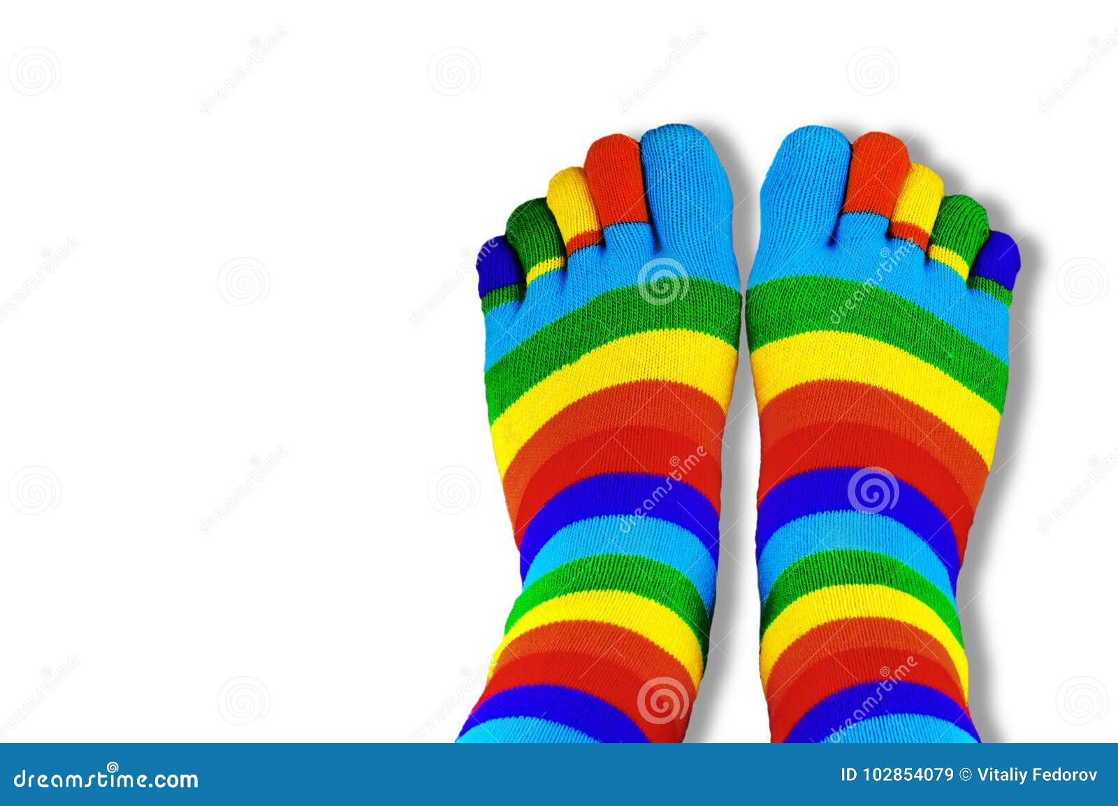 Colored Socks with Fingers Isolated on White Stock Image - Image of  isolated, rest: 102854079