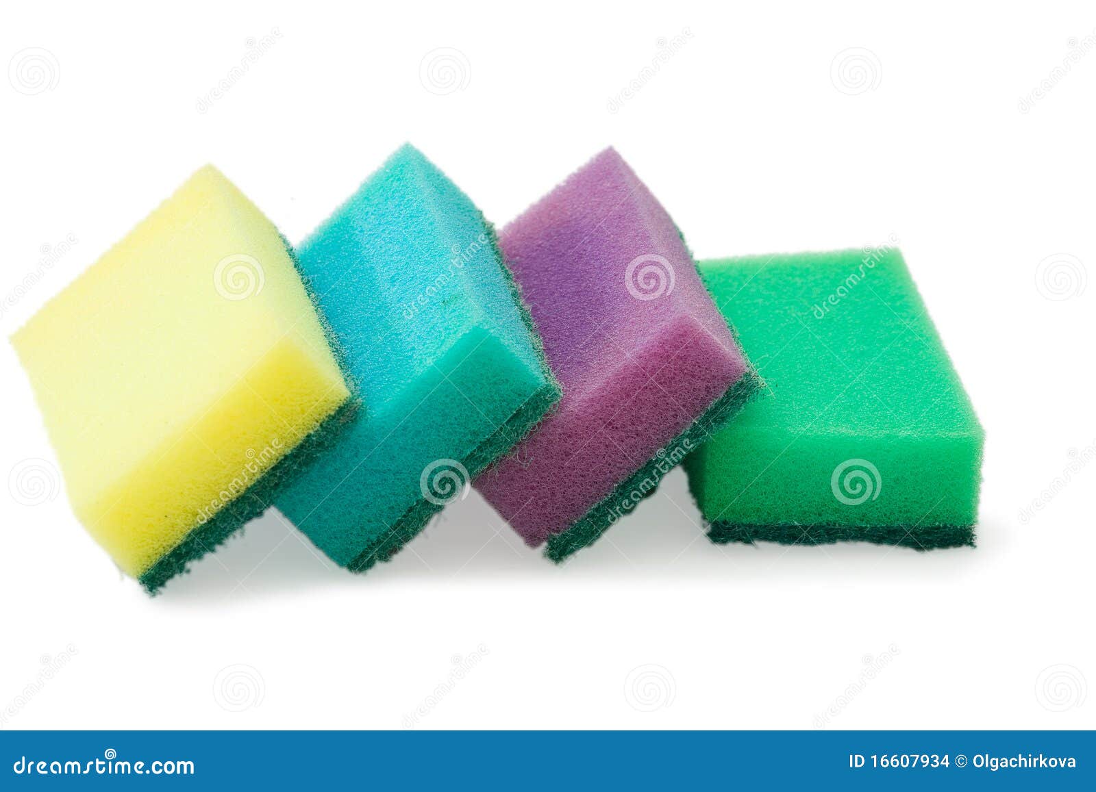 Colored sponges stock photo. Image of scrub, sponge, housework 16607934